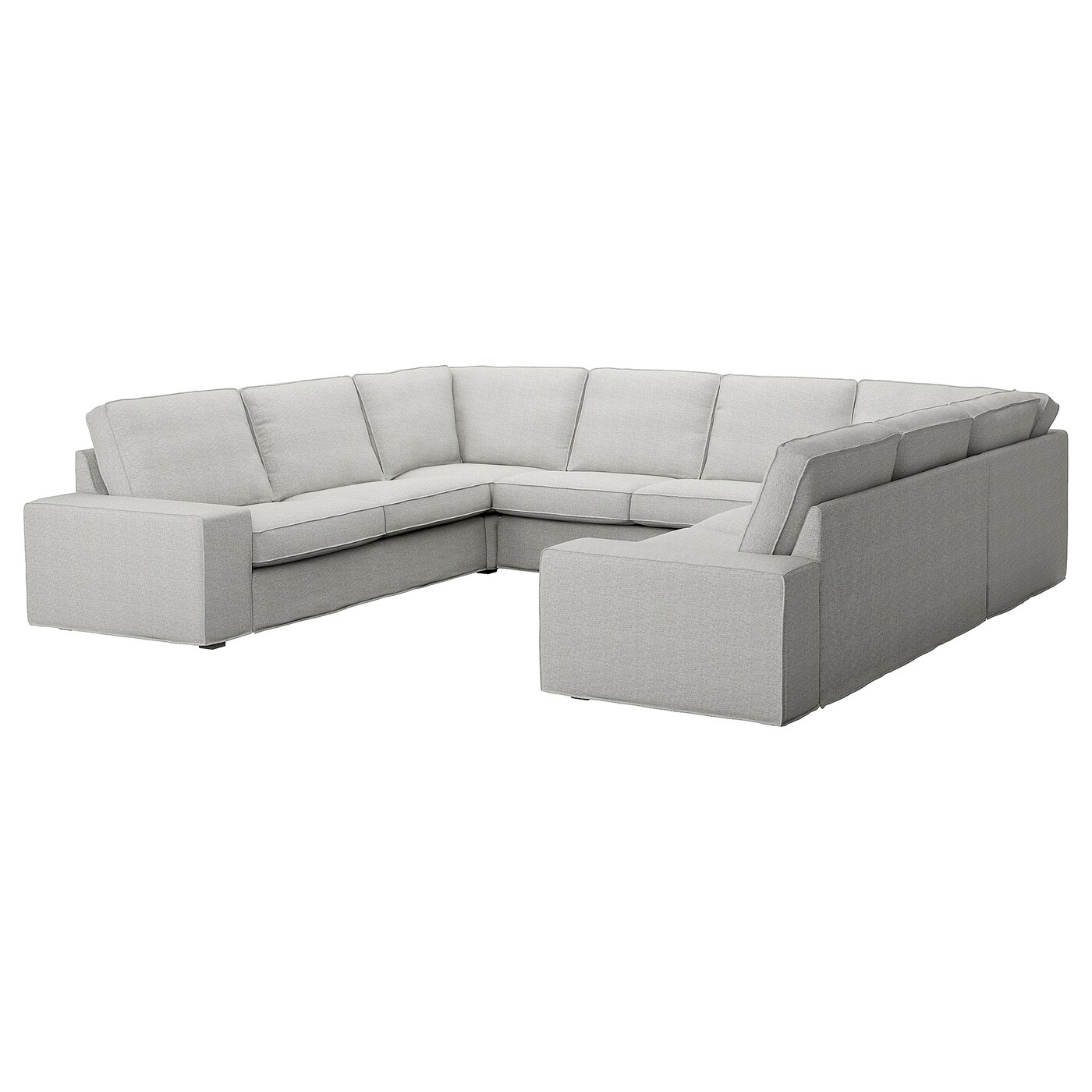 IKEA KIVIK sofa w kształcie litery U, 6-osob, Tallmyra biały/czarny, Szerokość: 328 cm