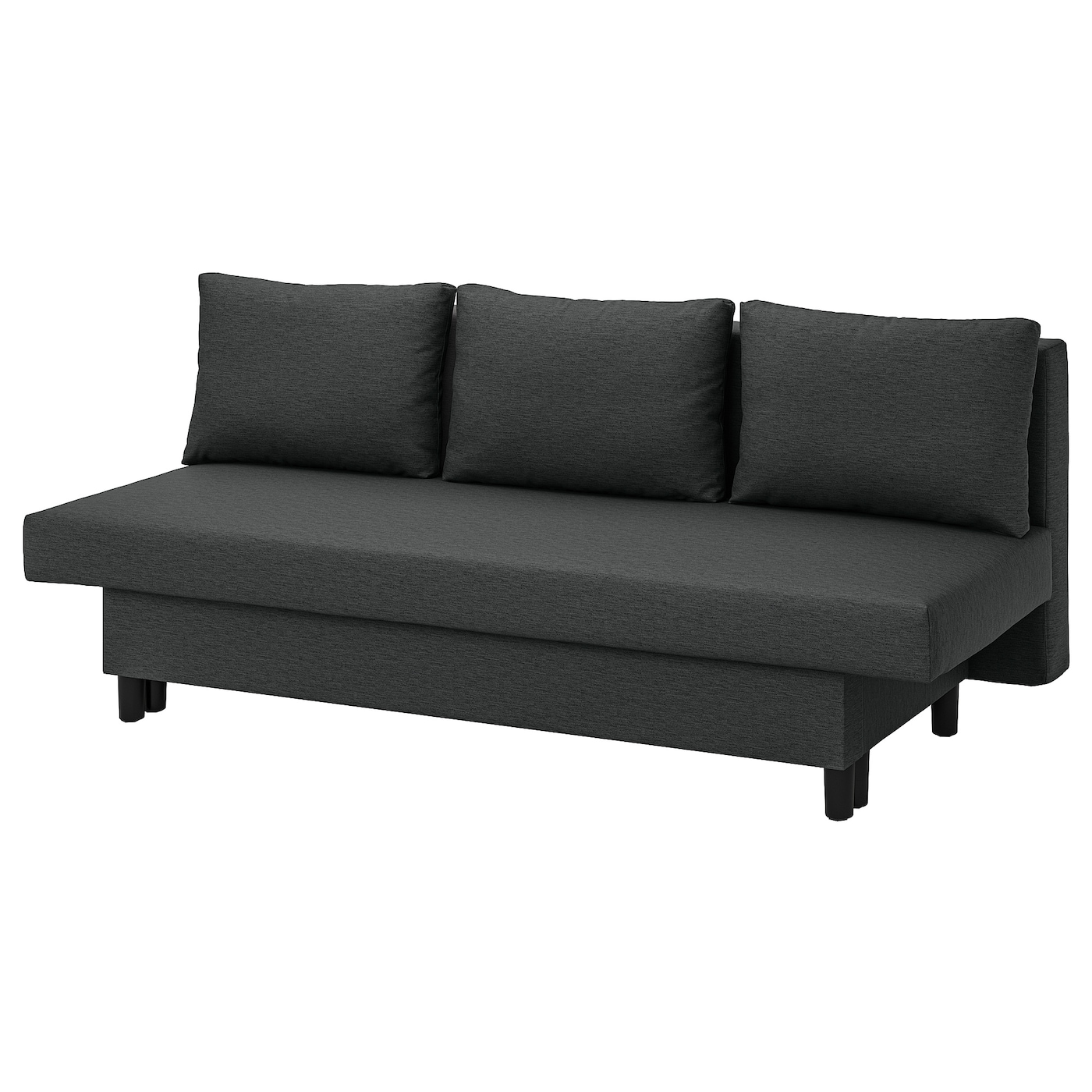 IKEA ÄLVDALEN sofa 3-osobowa, rozkładana, Knisa ciemnoszary, Wysokość łóżka: 42 cm