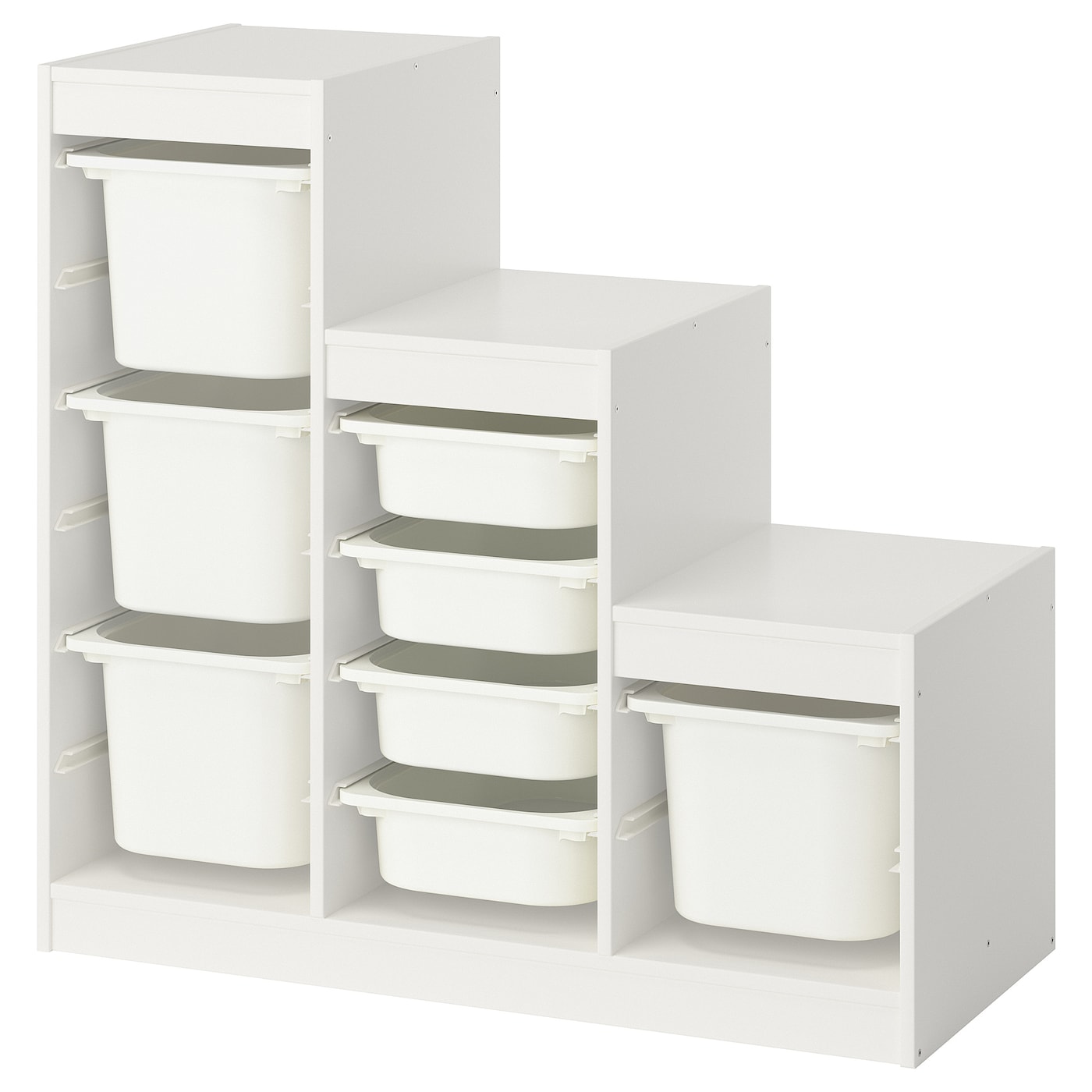 IKEA TROFAST regał z pojemnikami, biały/biały, 99x44x94 cm