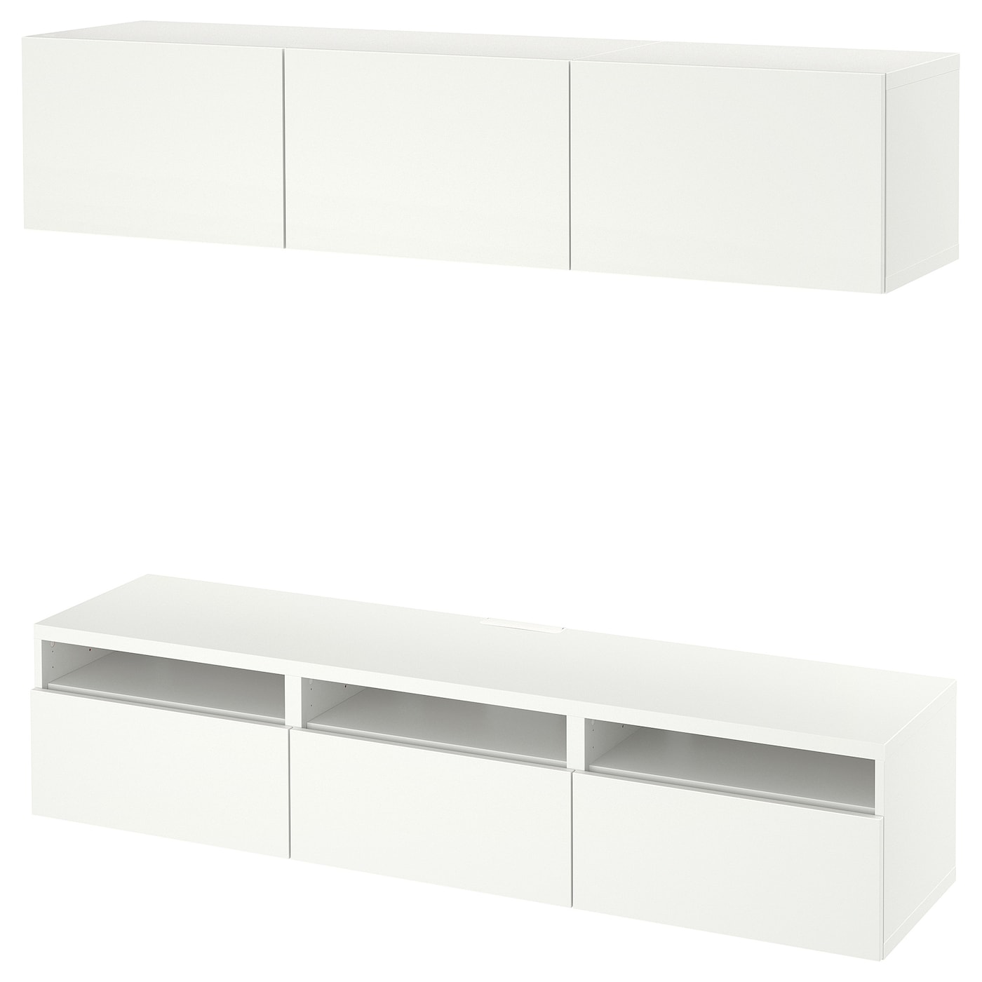 IKEA BESTÅ szafka pod TV, biały/Lappviken biały, 180x42x185 cm