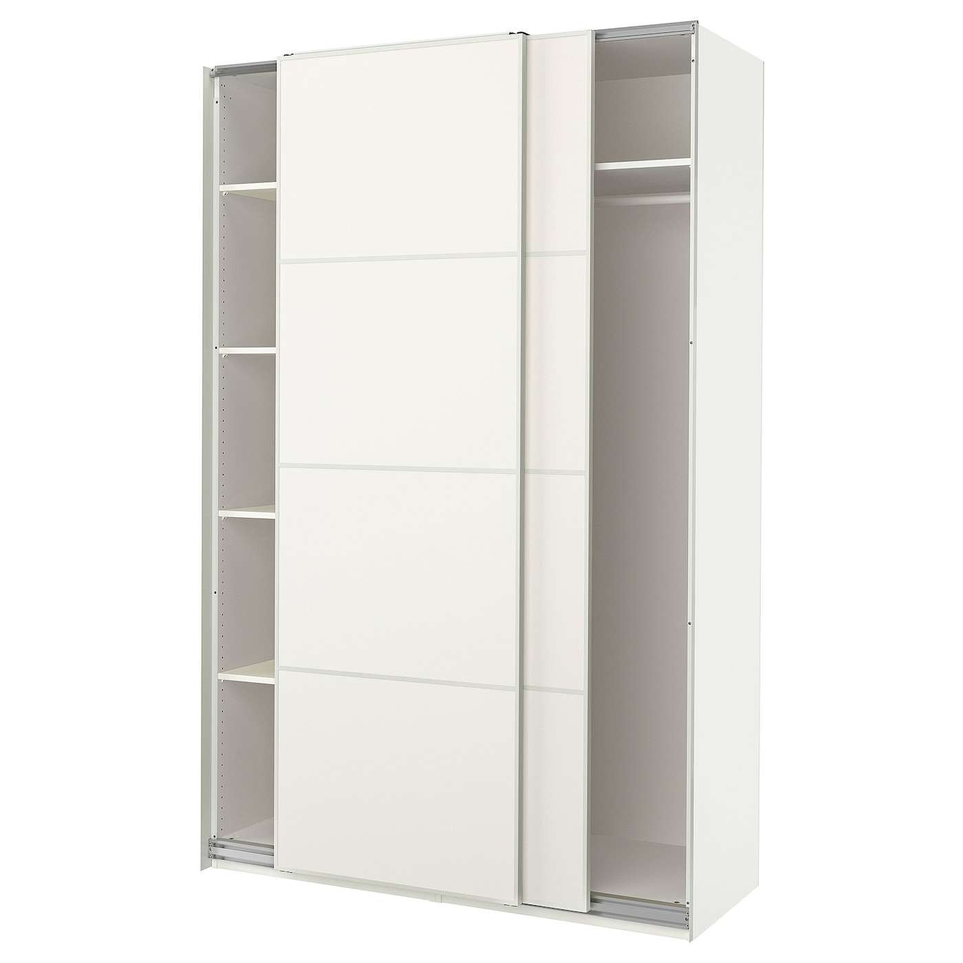 IKEA PAX / MEHAMN szafa, biały/2str biały, 150x66x236 cm
