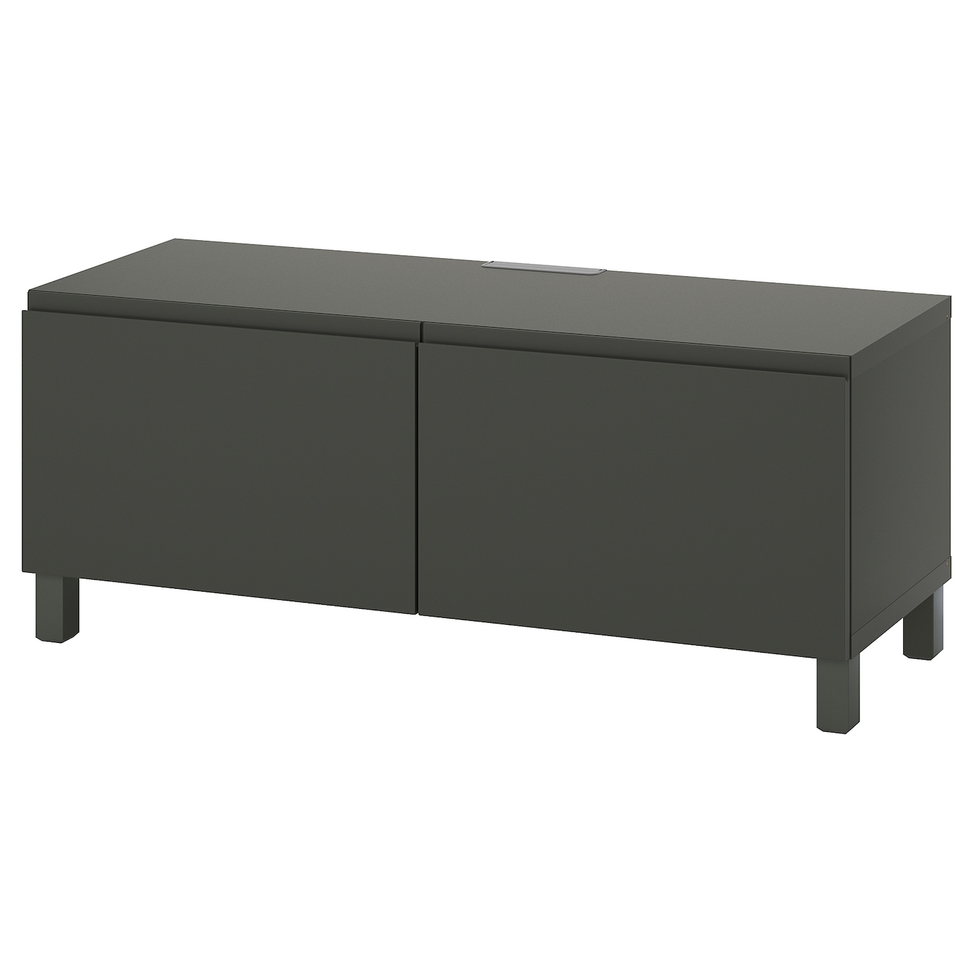 IKEA BESTÅ ława TV z drzwiami, ciemnoszary/Västerviken/Stubbarp ciemnoszary, 120x42x48 cm