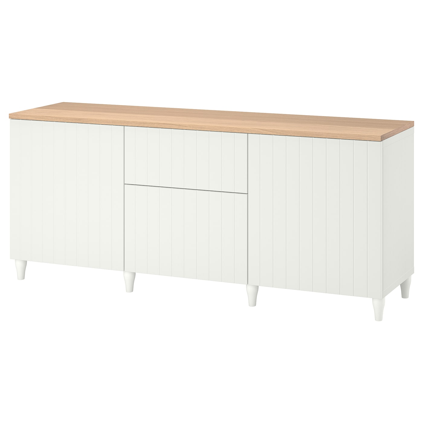 IKEA BESTÅ kombinacja z szufladami, biały/Sutterviken/Kabbarp biały, 180x42x76 cm