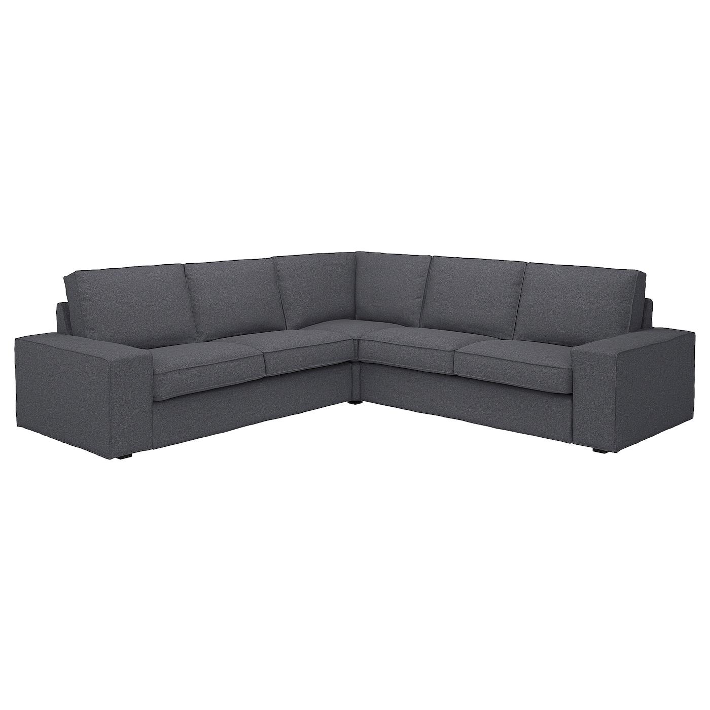 IKEA KIVIK sofa narożna 4-osobowa, Gunnared średnioszary, Głębokość: 95 cm