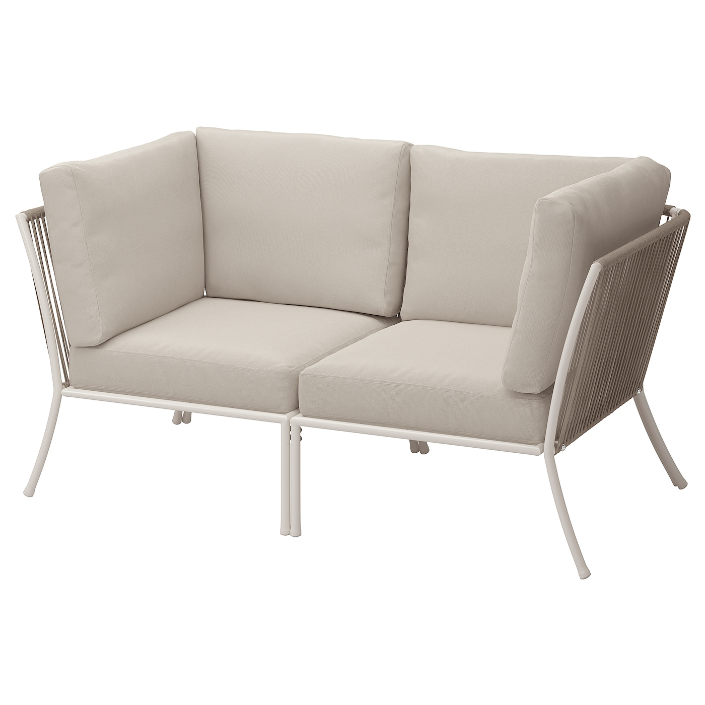 IKEA SEGERÖN sofa 2-osobowa, na zewnątrz, biały/beżowy/Frösön/Duvholmen beżowy, Szerokość: 152 cm