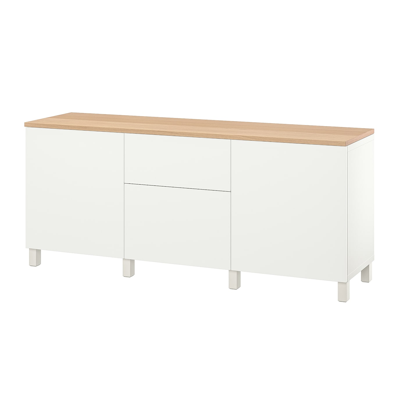 IKEA BESTÅ kombinacja z szufladami, biały/Lappviken/Stubbarp biały, 180x42x76 cm