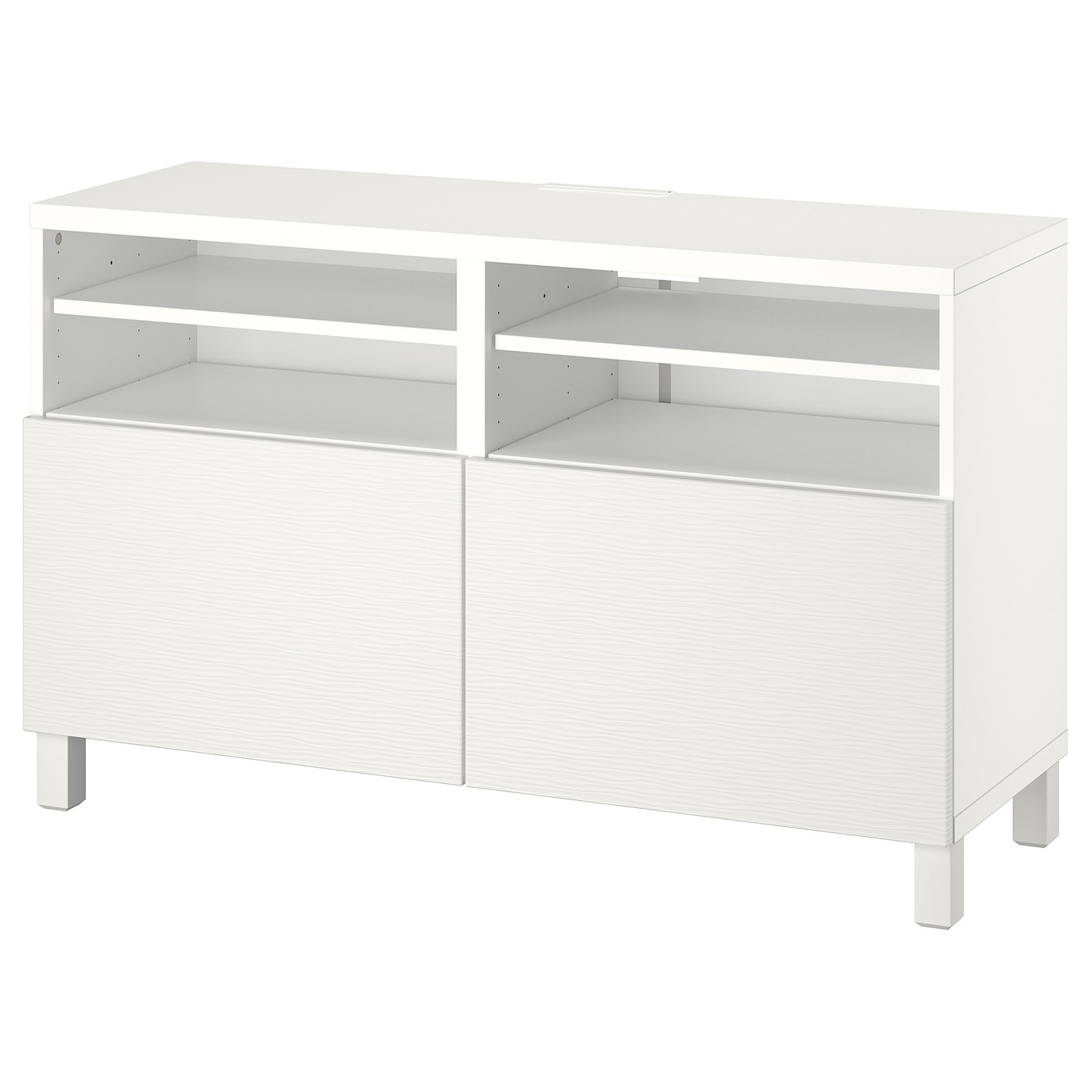 IKEA BESTÅ ława TV z drzwiami, biały/Laxviken/Stubbarp biały, 120x42x74 cm
