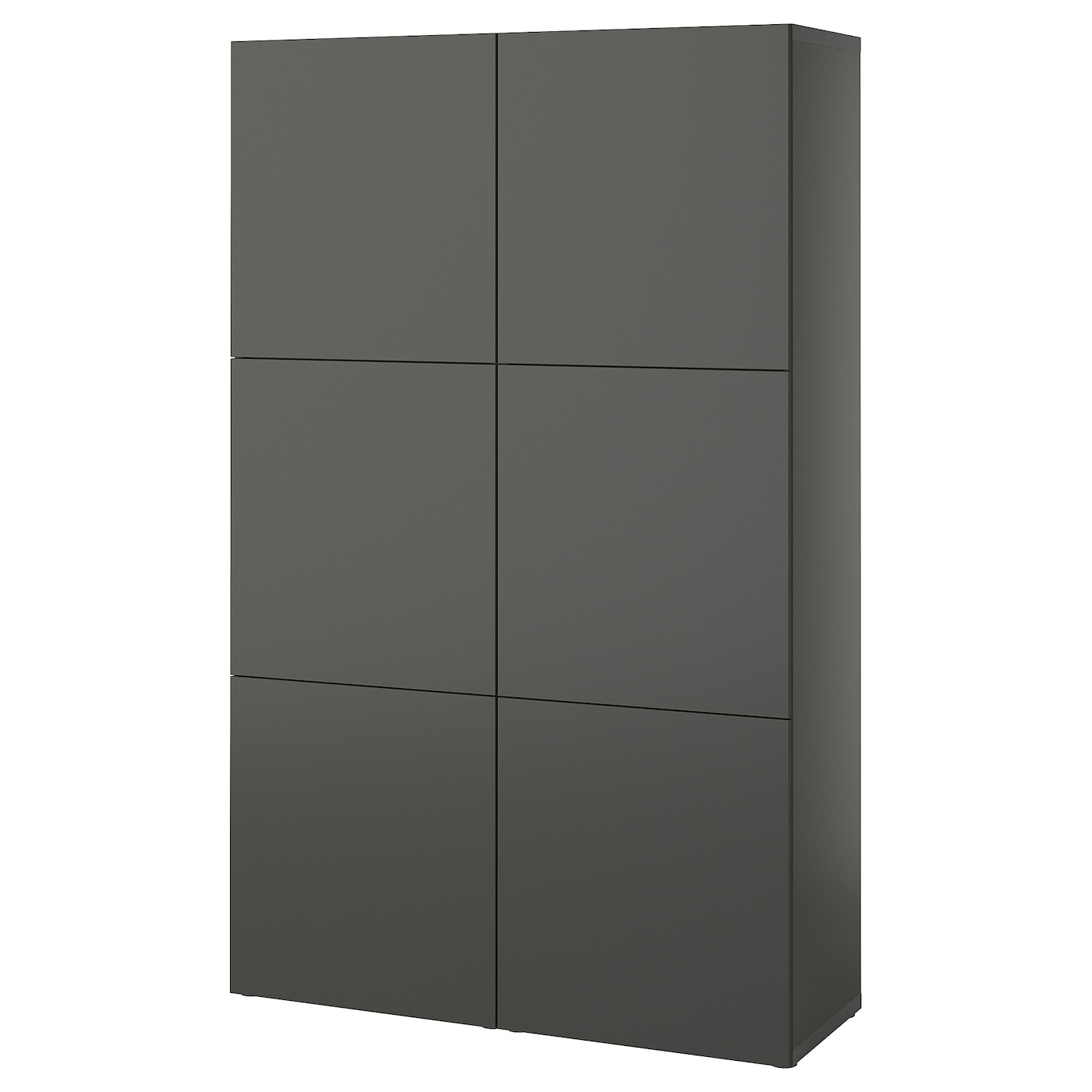 IKEA BESTÅ kombinacja z drzwiami, ciemnoszary/Lappviken ciemnoszary, 120x42x193 cm