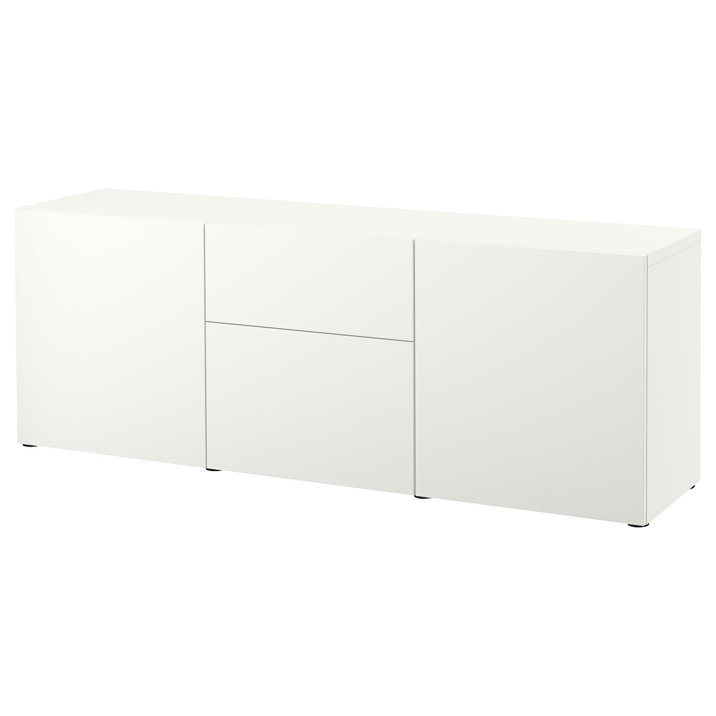 IKEA BESTÅ kombinacja z szufladami, biały/Lappviken biały, 180x42x65 cm