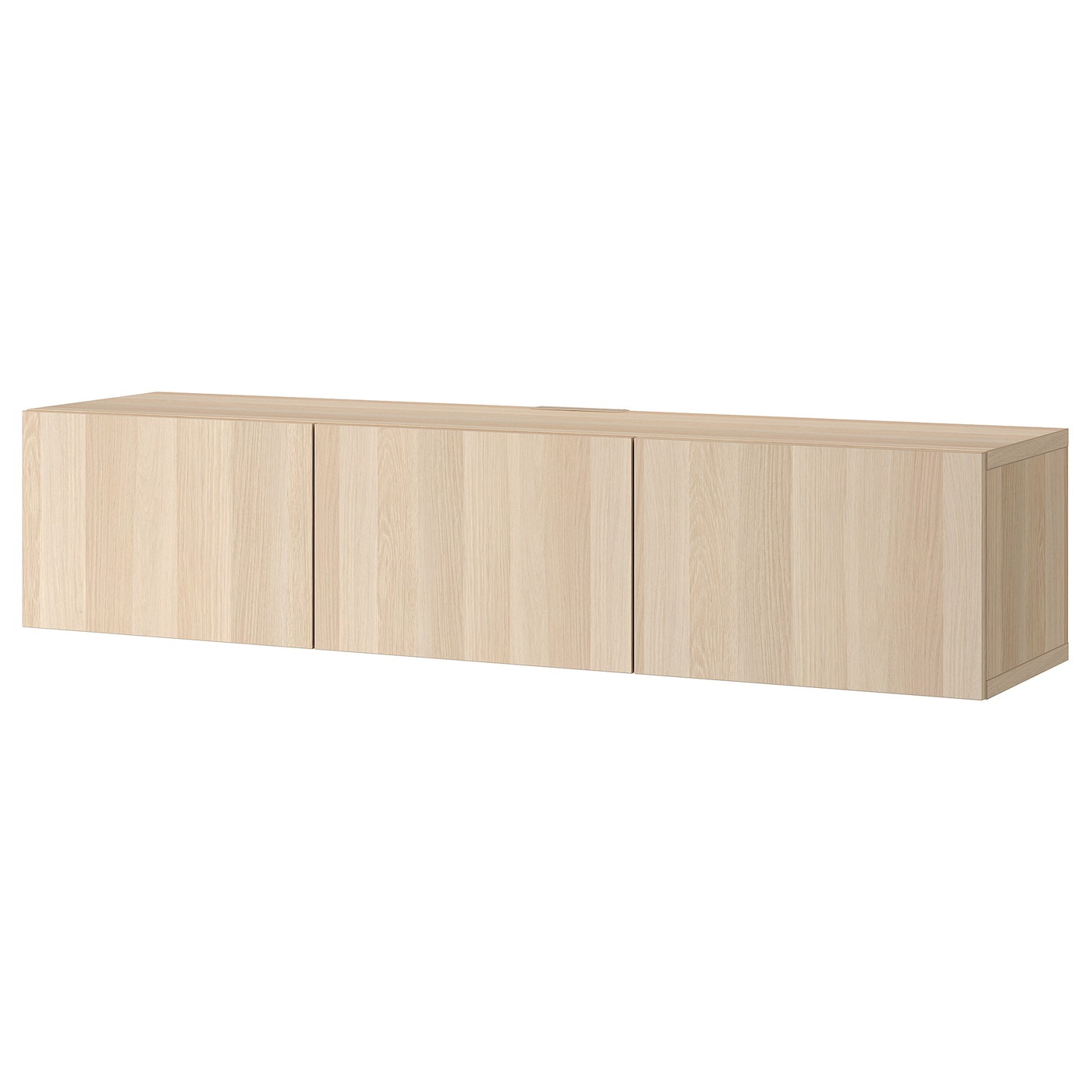 IKEA BESTÅ ława TV z drzwiami, imitacja dębu bejcowanego na biało/Lappviken imitacja dębu bejcowanego na biało, 180x42x38 cm