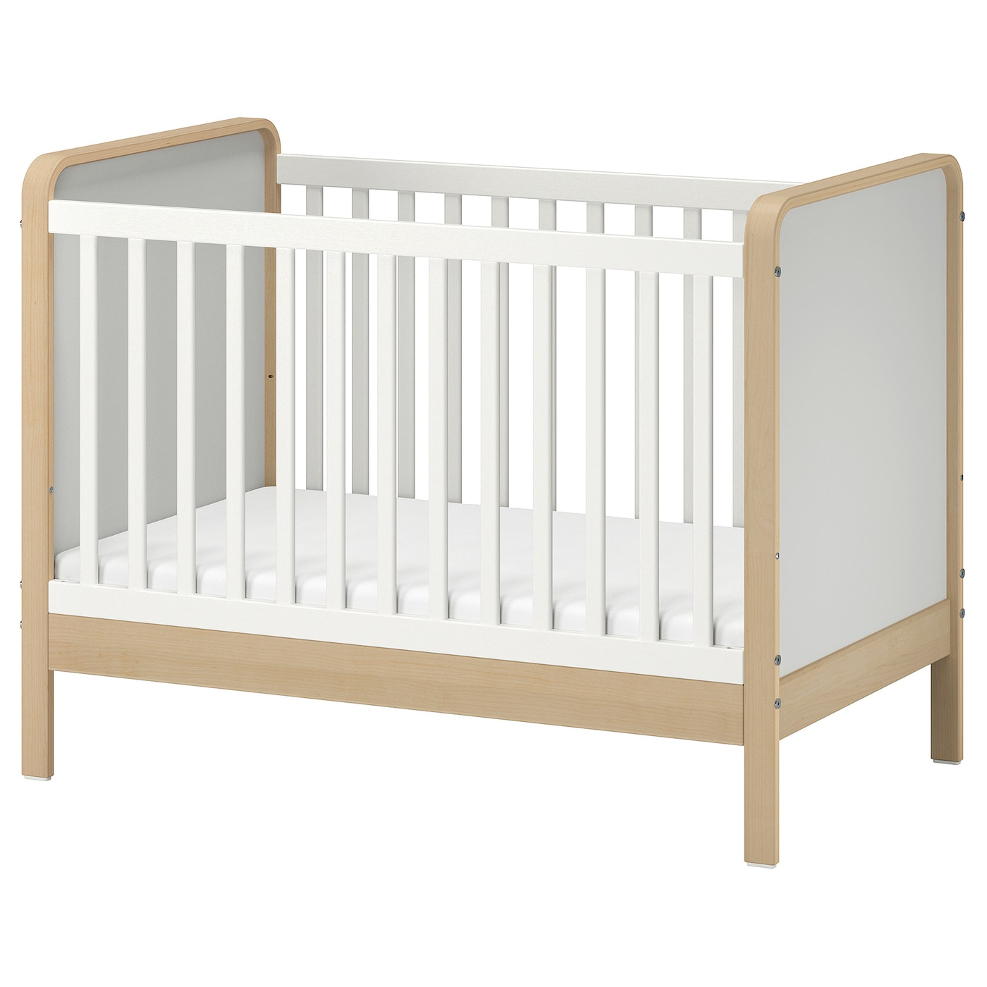 IKEA ÄLSKVÄRD łóżko dziecięce, brzoza/biały, 60x120 cm