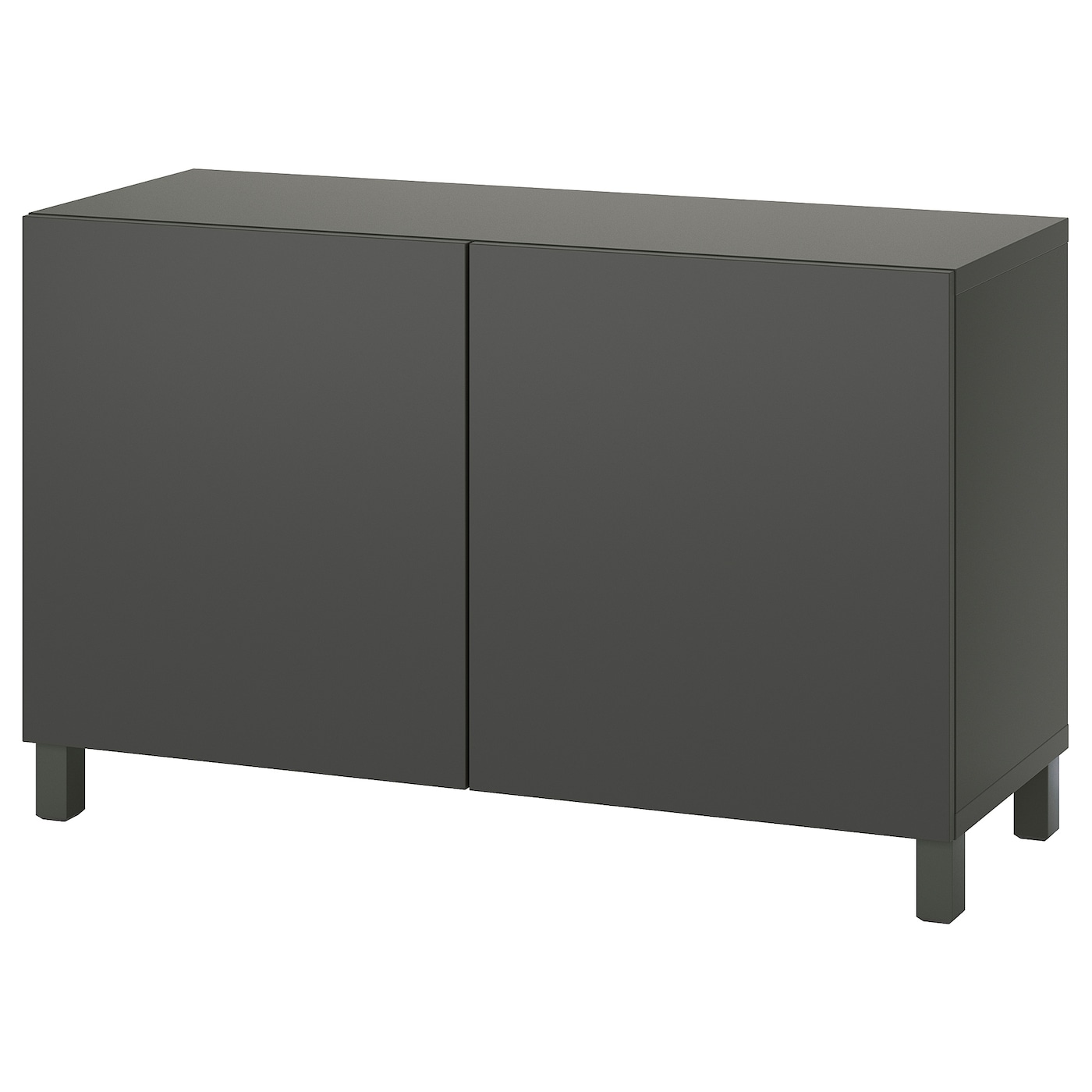 IKEA BESTÅ kombinacja z drzwiami, ciemnoszary/Lappviken/Stubbarp ciemnoszary, 120x42x74 cm