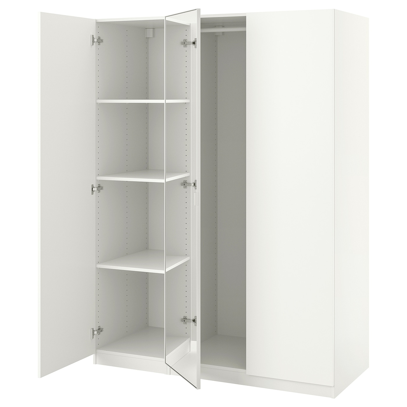 IKEA PAX / FORSAND/ÅHEIM kombinacja szafy, biały/lustro, 150x60x201 cm