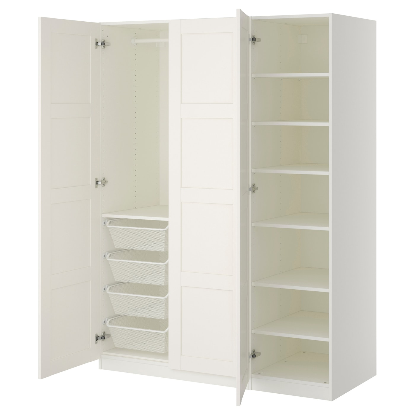 IKEA PAX / BERGSBO szafa, biały/biały, 150x60x201 cm