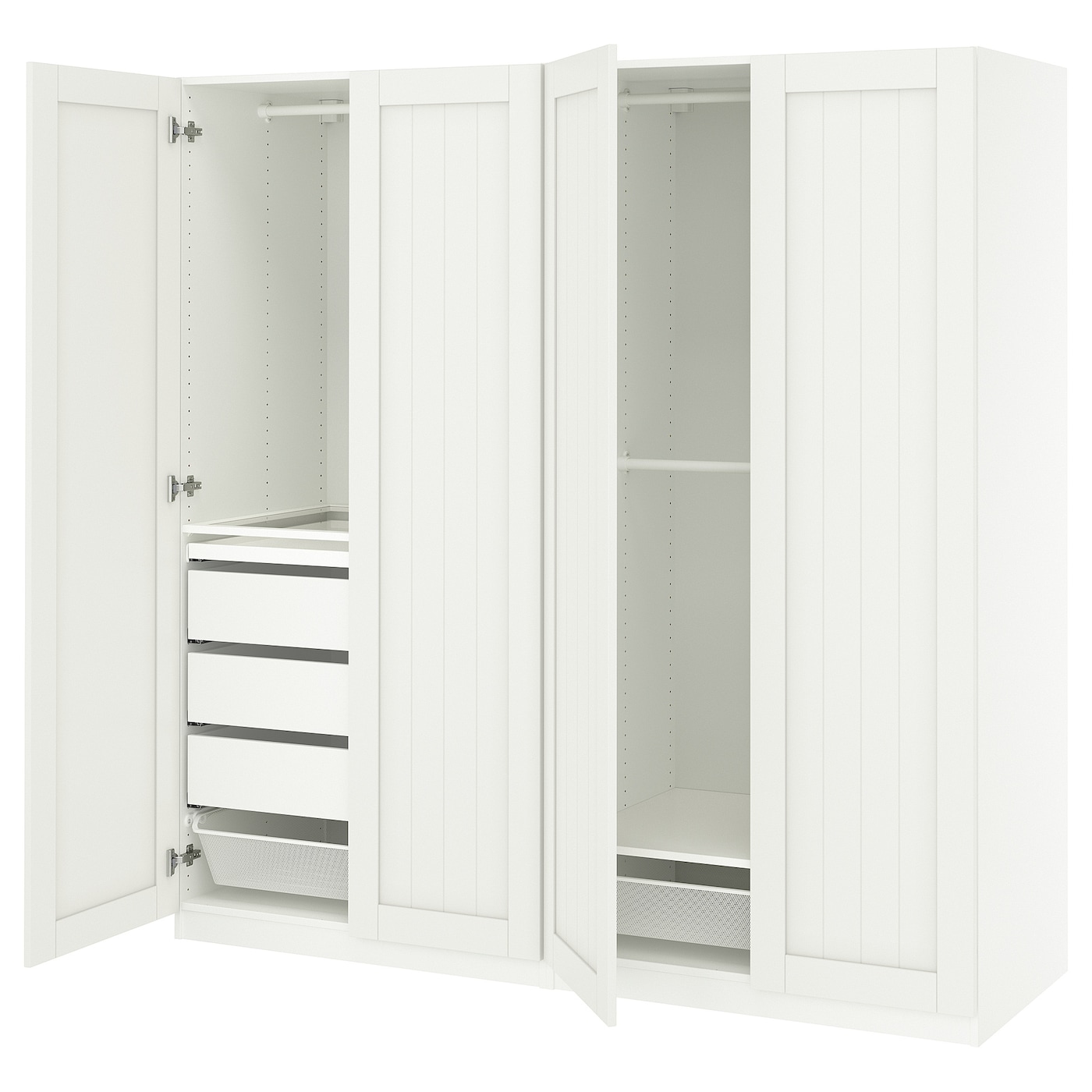 IKEA PAX / GULLABERG kombinacja szafy, biały/biały, 200x60x201 cm