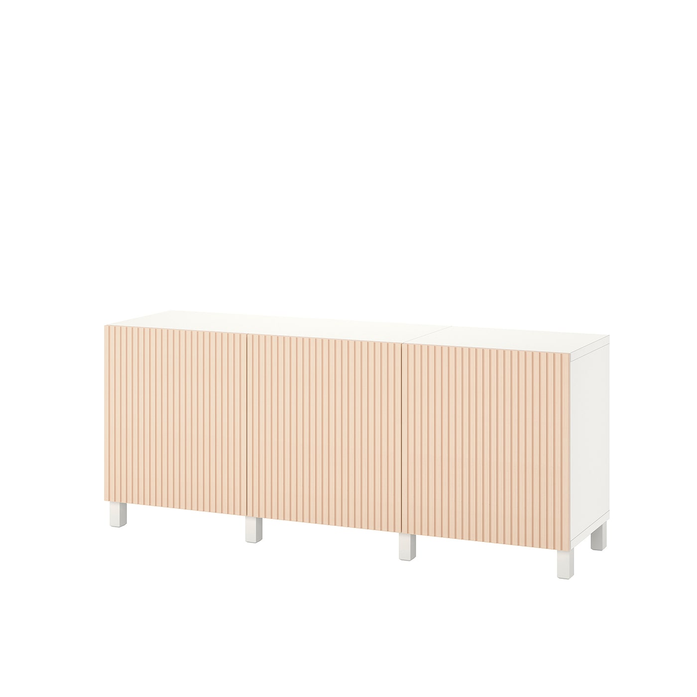 IKEA BESTÅ kombinacja z drzwiami, biały/Björköviken/Stubbarp okl brzoz, 180x42x74 cm