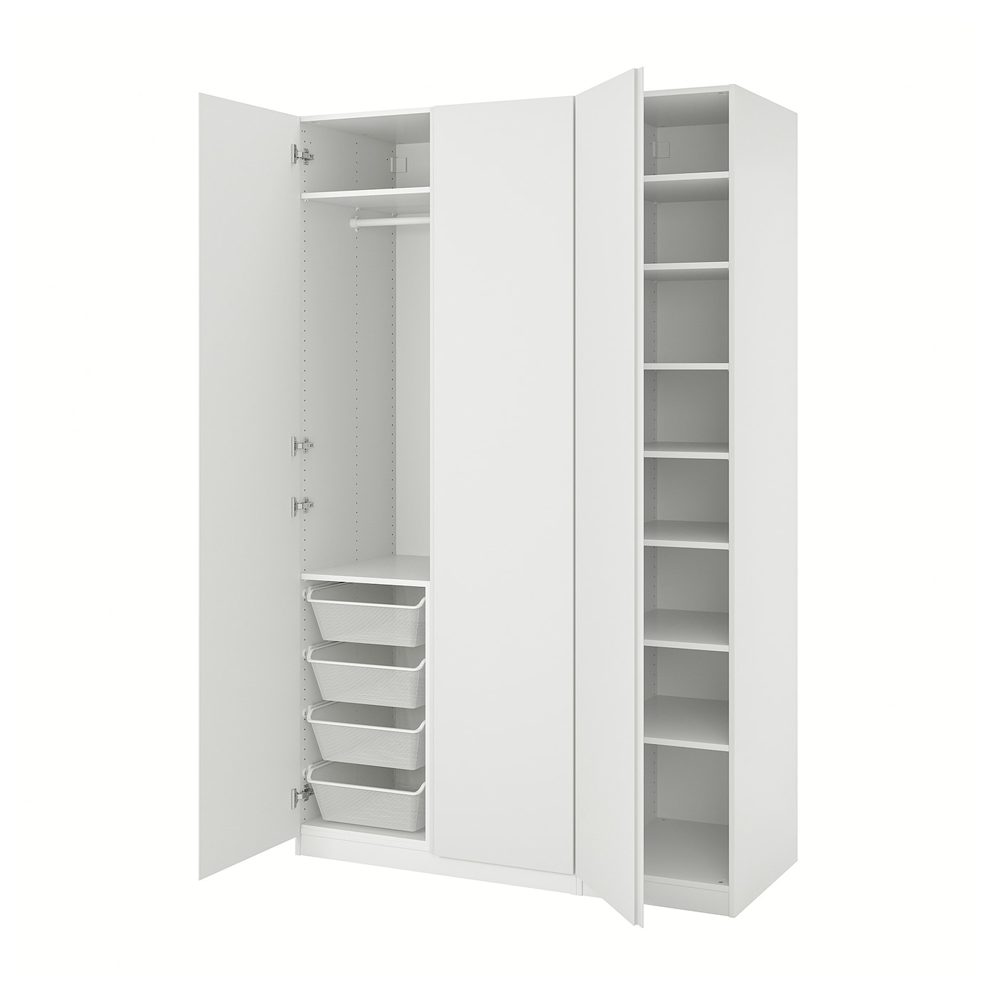 IKEA PAX / VIKANES kombinacja szafy, biały/biały, 150x60x236 cm