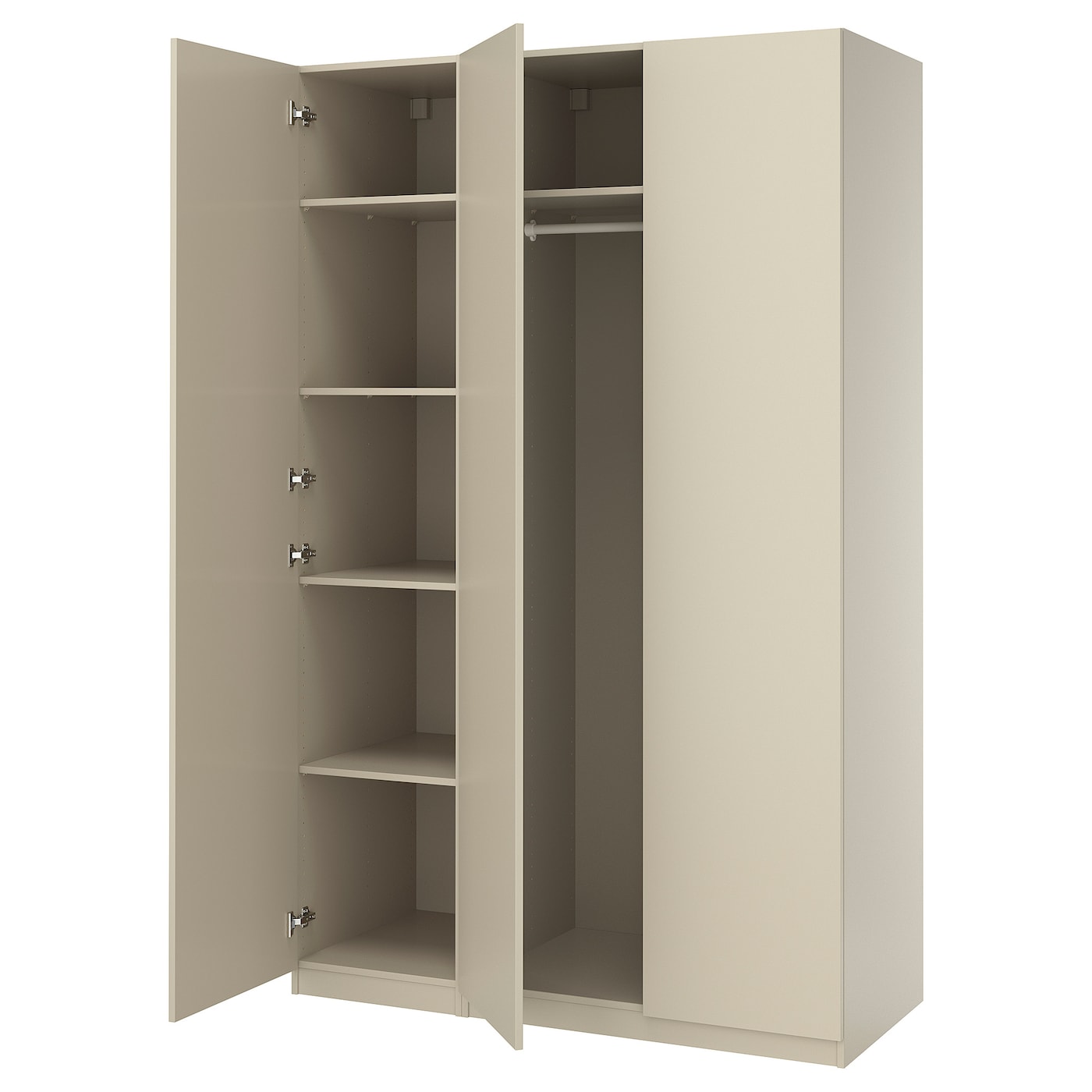 IKEA PAX / FORSAND kombinacja szafy, szarobeżowy/szarobeżowy, 150x60x236 cm