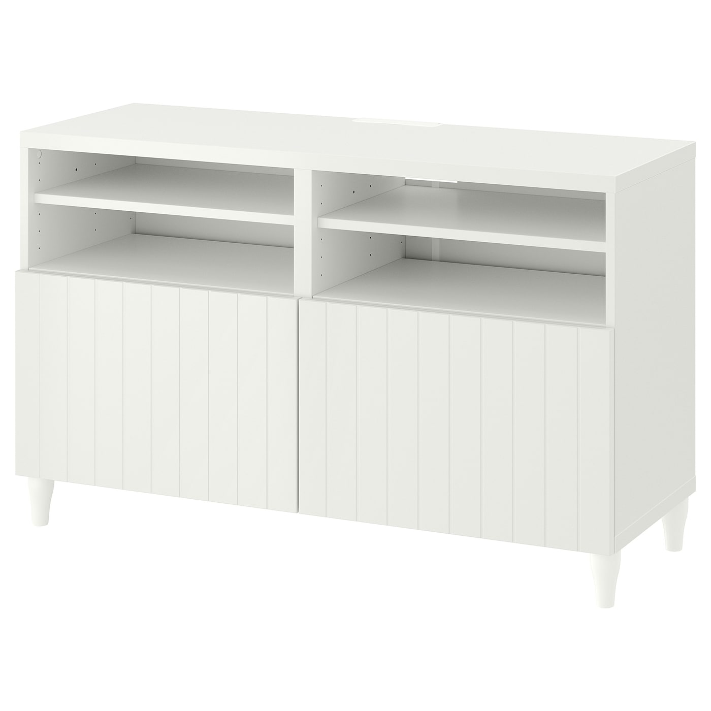 IKEA BESTÅ ława TV z drzwiami, biały/Sutterviken/Kabbarp biały, 120x42x74 cm