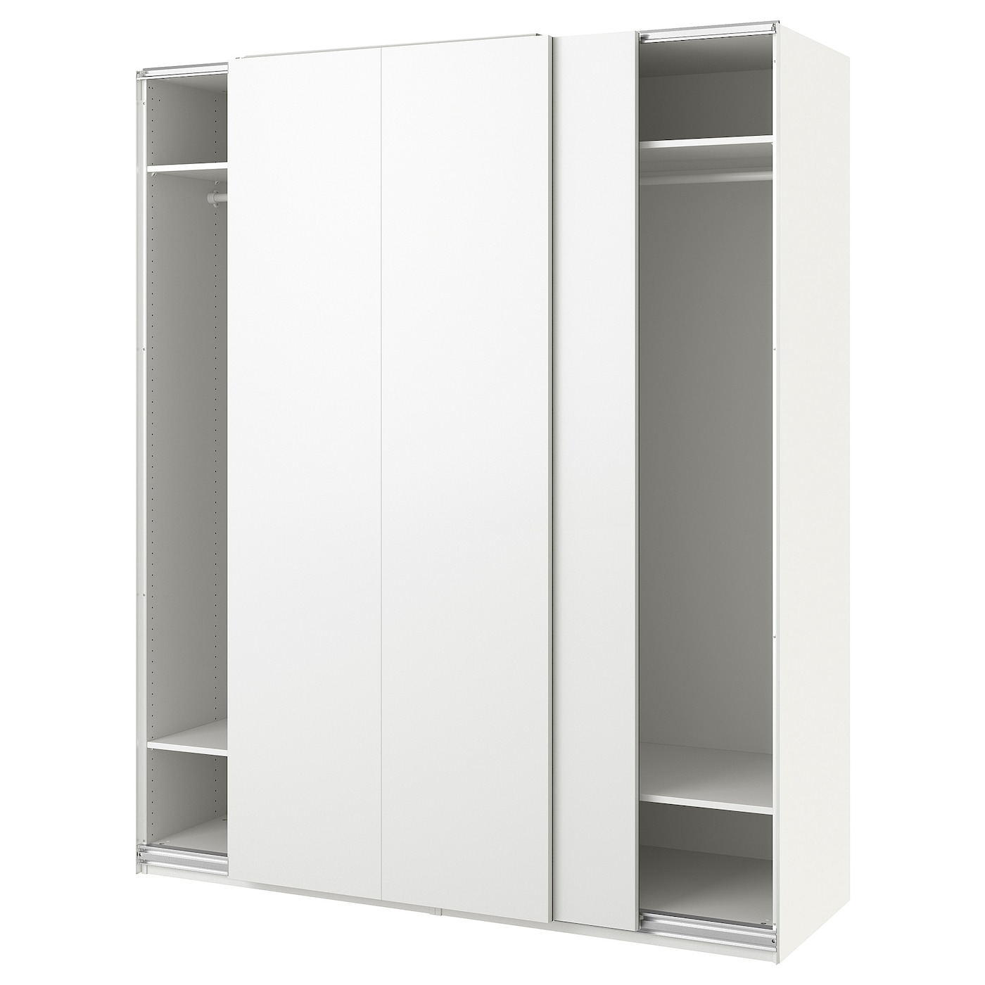 IKEA PAX / HASVIK szafa, biały/biały, 200x66x236 cm