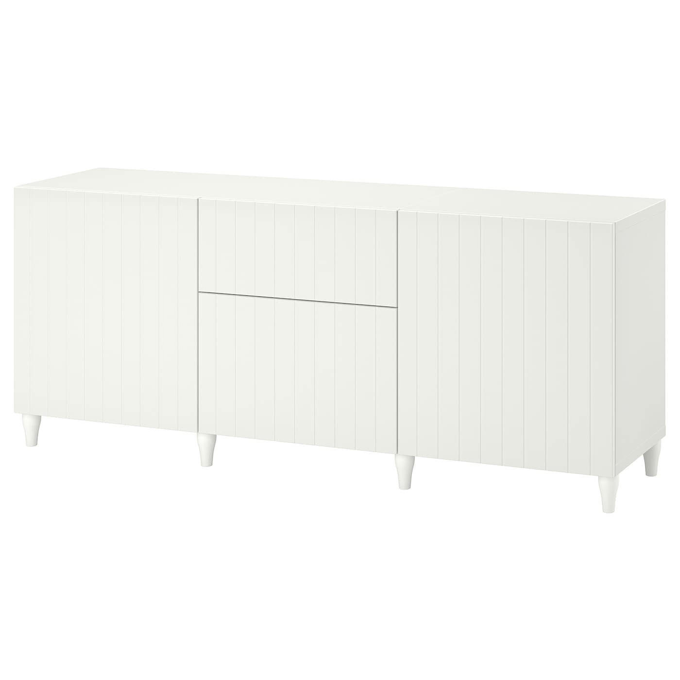 IKEA BESTÅ kombinacja z szufladami, biały/Sutterviken/Kabbarp biały, 180x42x74 cm