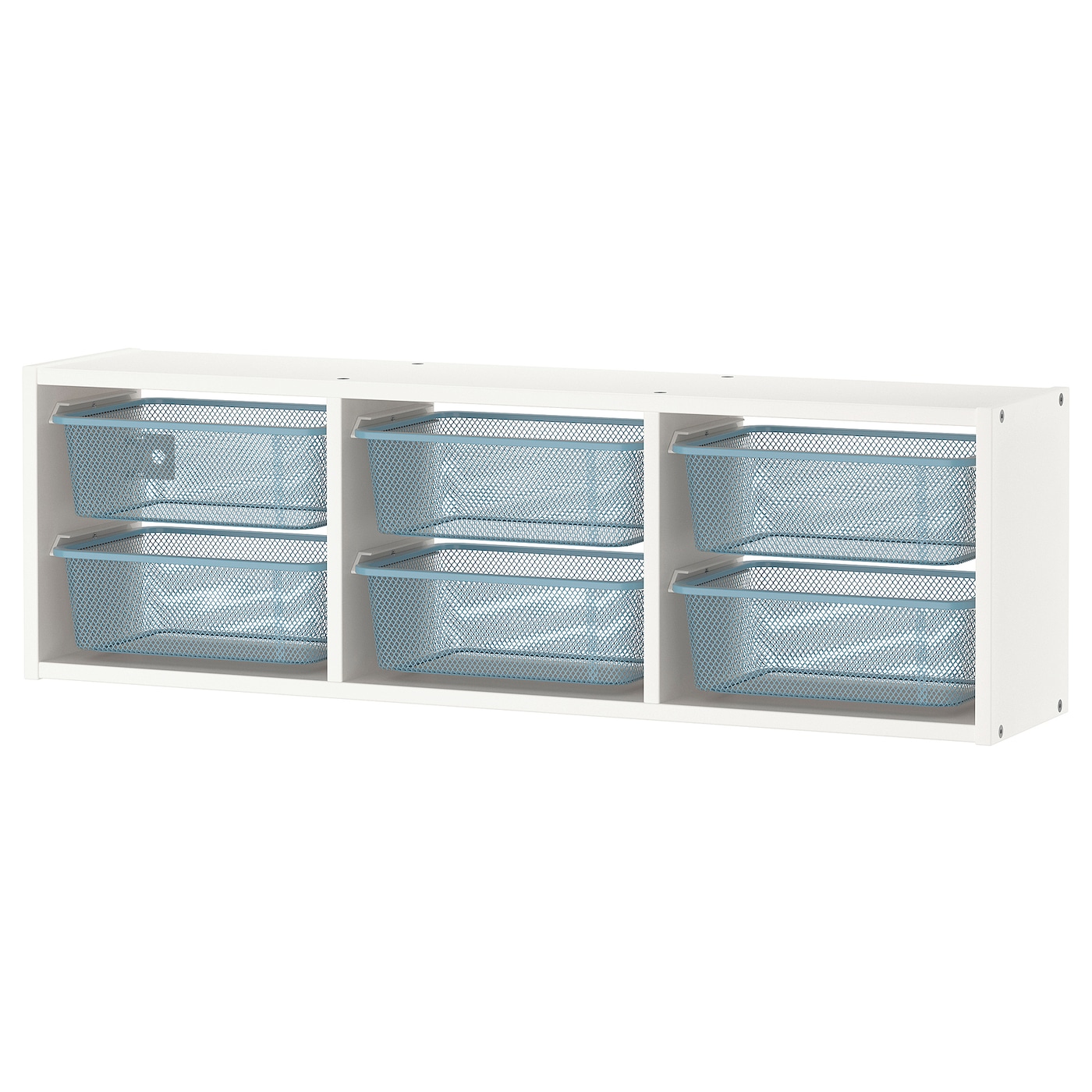 IKEA TROFAST szafka ścienna, biały/szaroniebieski, 99x21x30 cm
