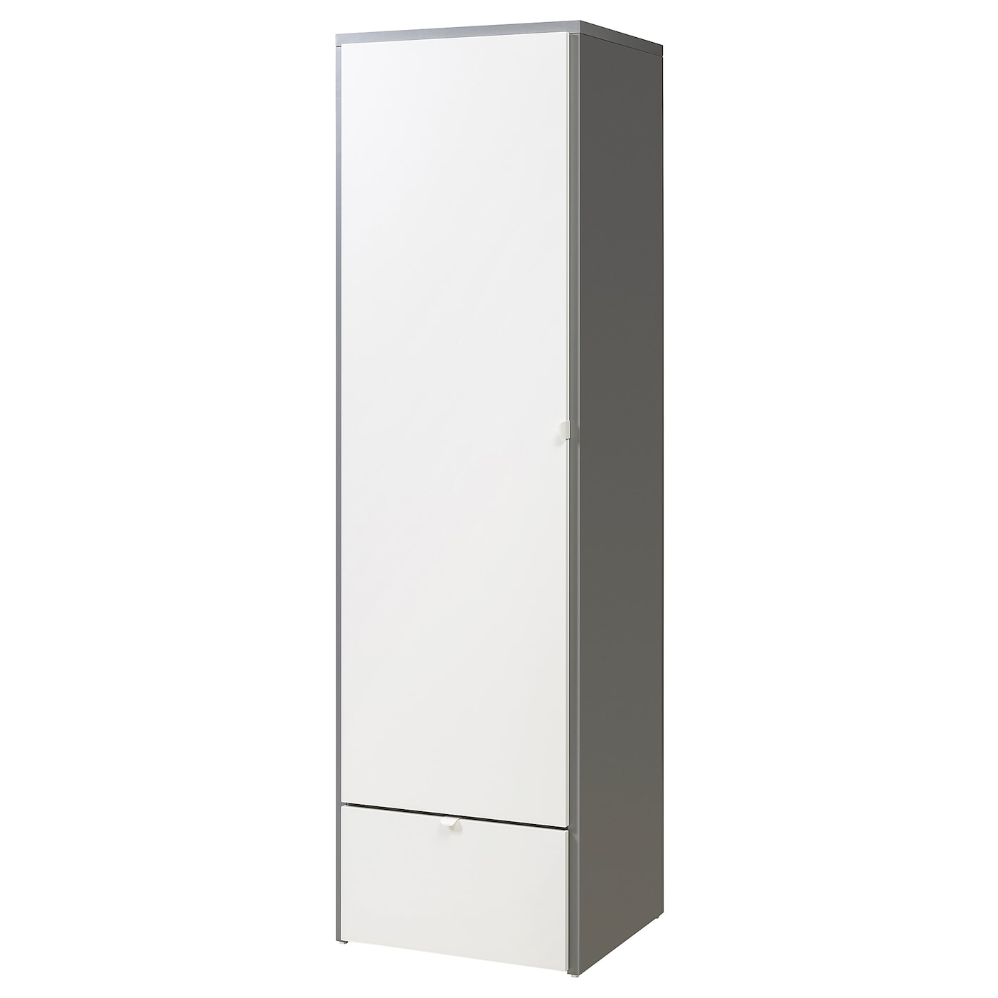IKEA VISTHUS szafa, szary/biały, 63x59x216 cm
