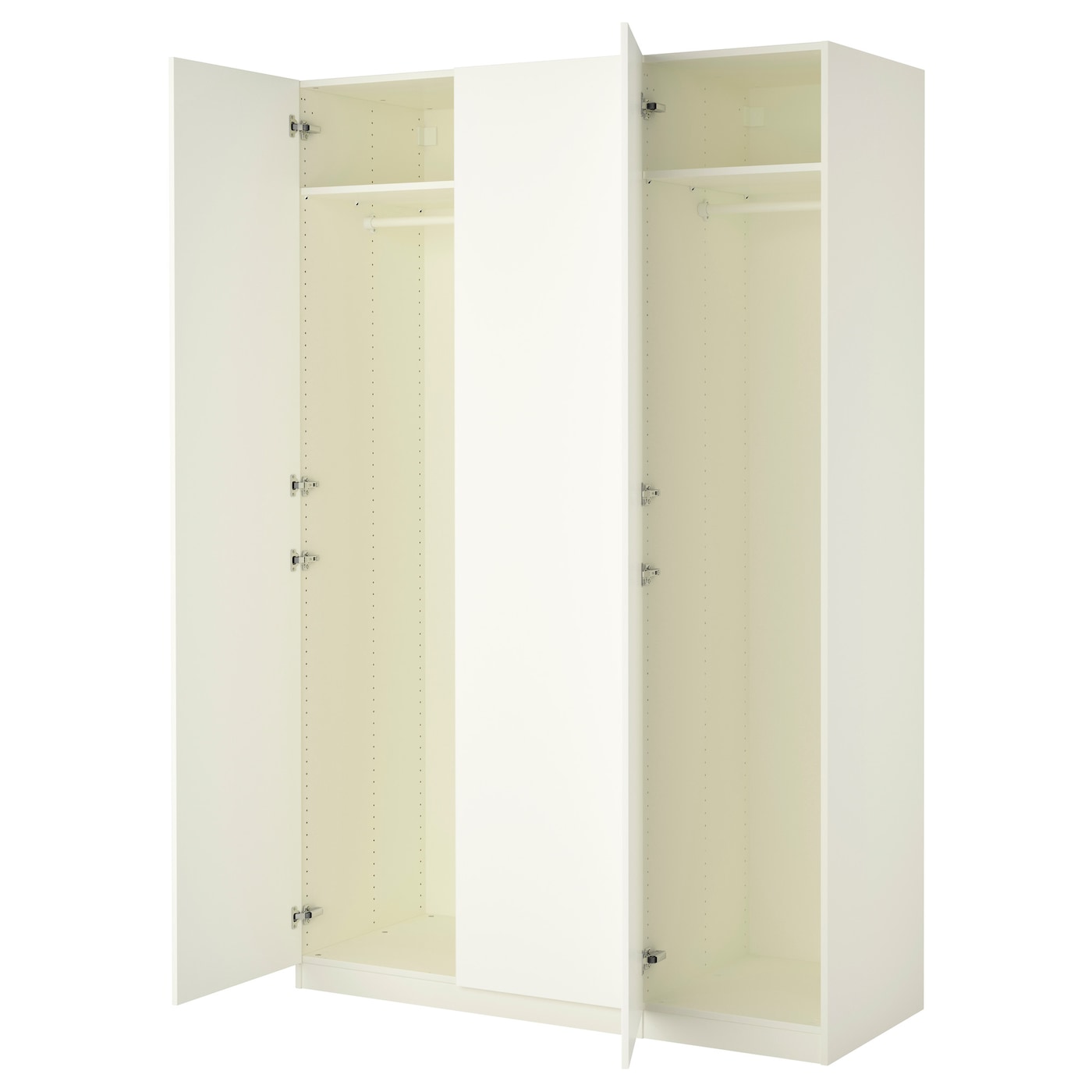 IKEA PAX / FORSAND szafa, biały/biały, 150x60x236 cm