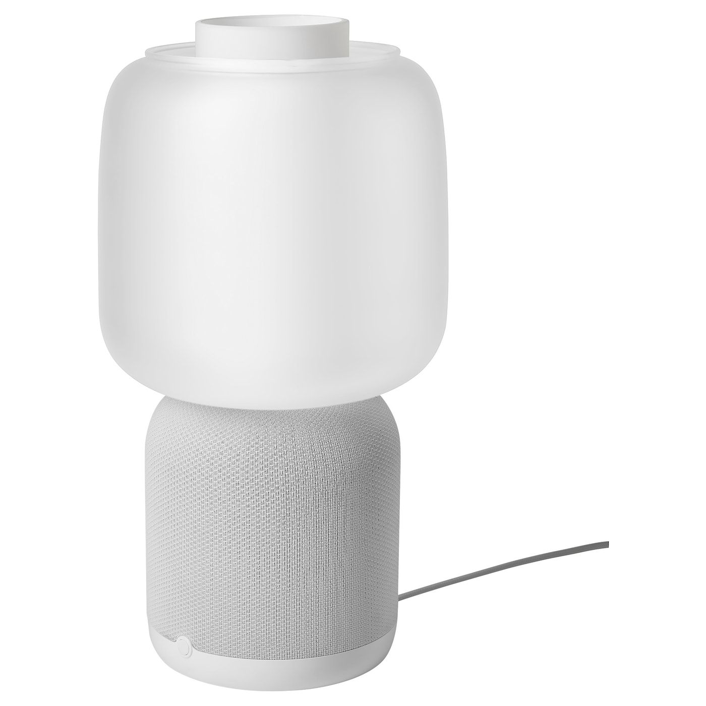 IKEA SYMFONISK lampa/głośnik Wi-Fi, szklany klosz, biały, Długość kabla: 200 cm