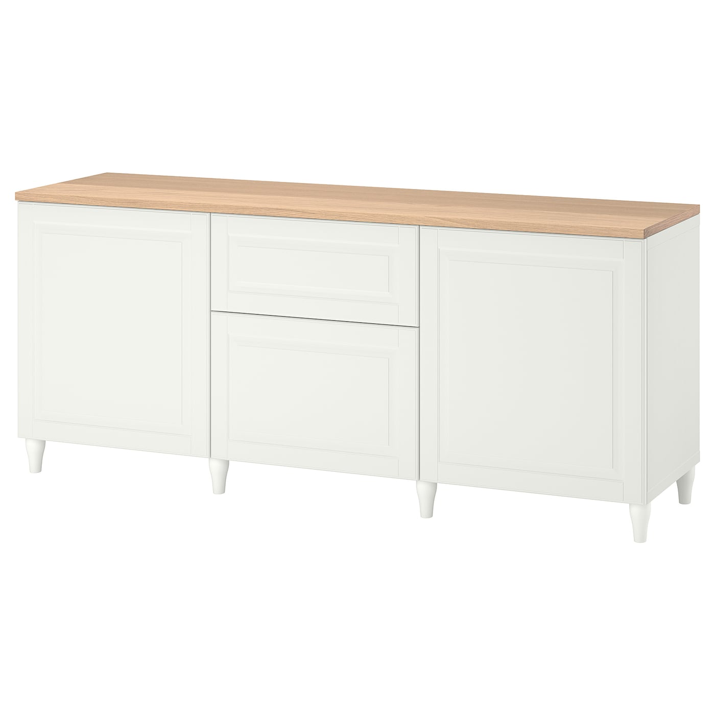 IKEA BESTÅ kombinacja z szufladami, biały/Smeviken/Kabbarp biały, 180x42x76 cm