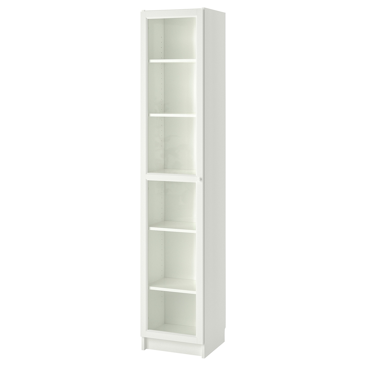 IKEA BILLY / OXBERG regał, biały/szkło, 40x41x202 cm