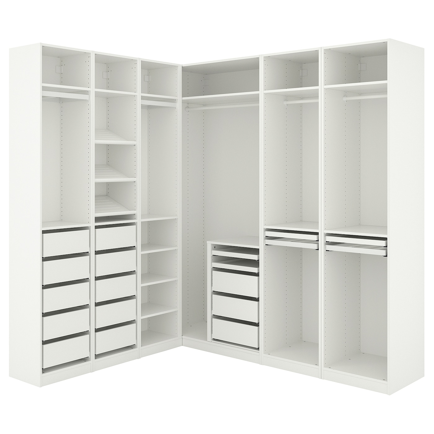 IKEA PAX szafa narożna, biały, 211/213x236 cm