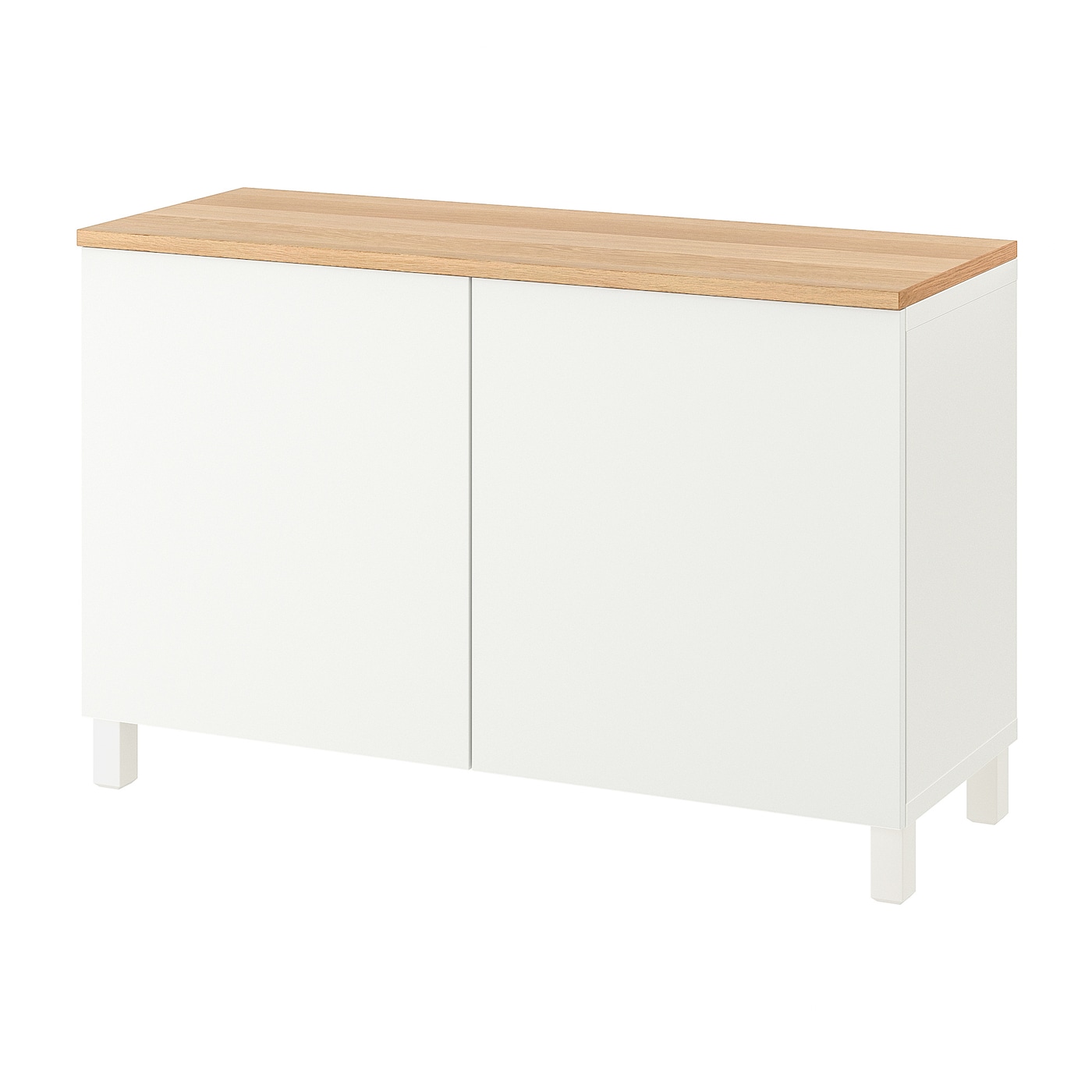 IKEA BESTÅ kombinacja z drzwiami, biały/Lappviken/Stubbarp biały, 120x42x76 cm