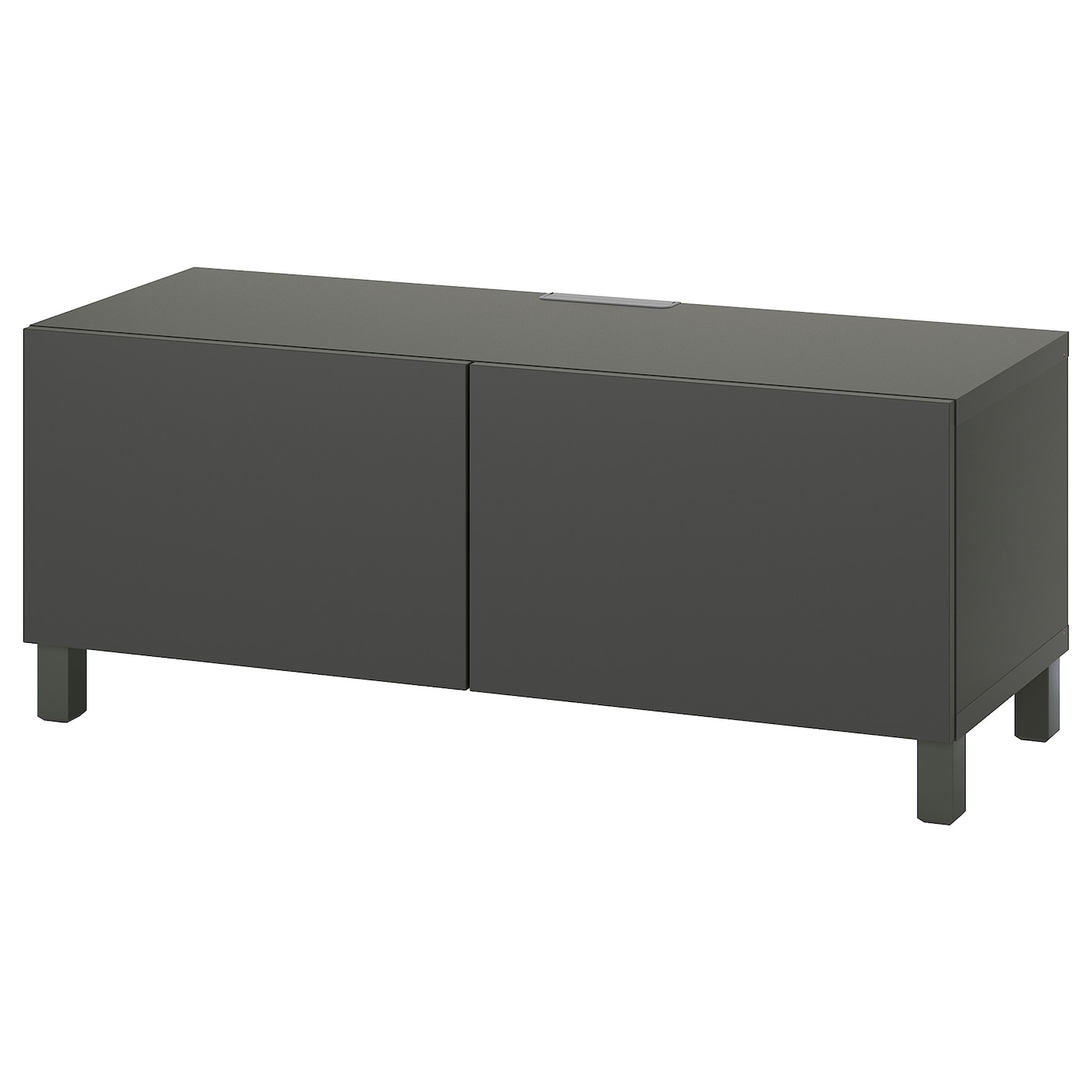 IKEA BESTÅ ława TV z drzwiami, ciemnoszary/Lappviken/Stubbarp ciemnoszary, 120x42x48 cm