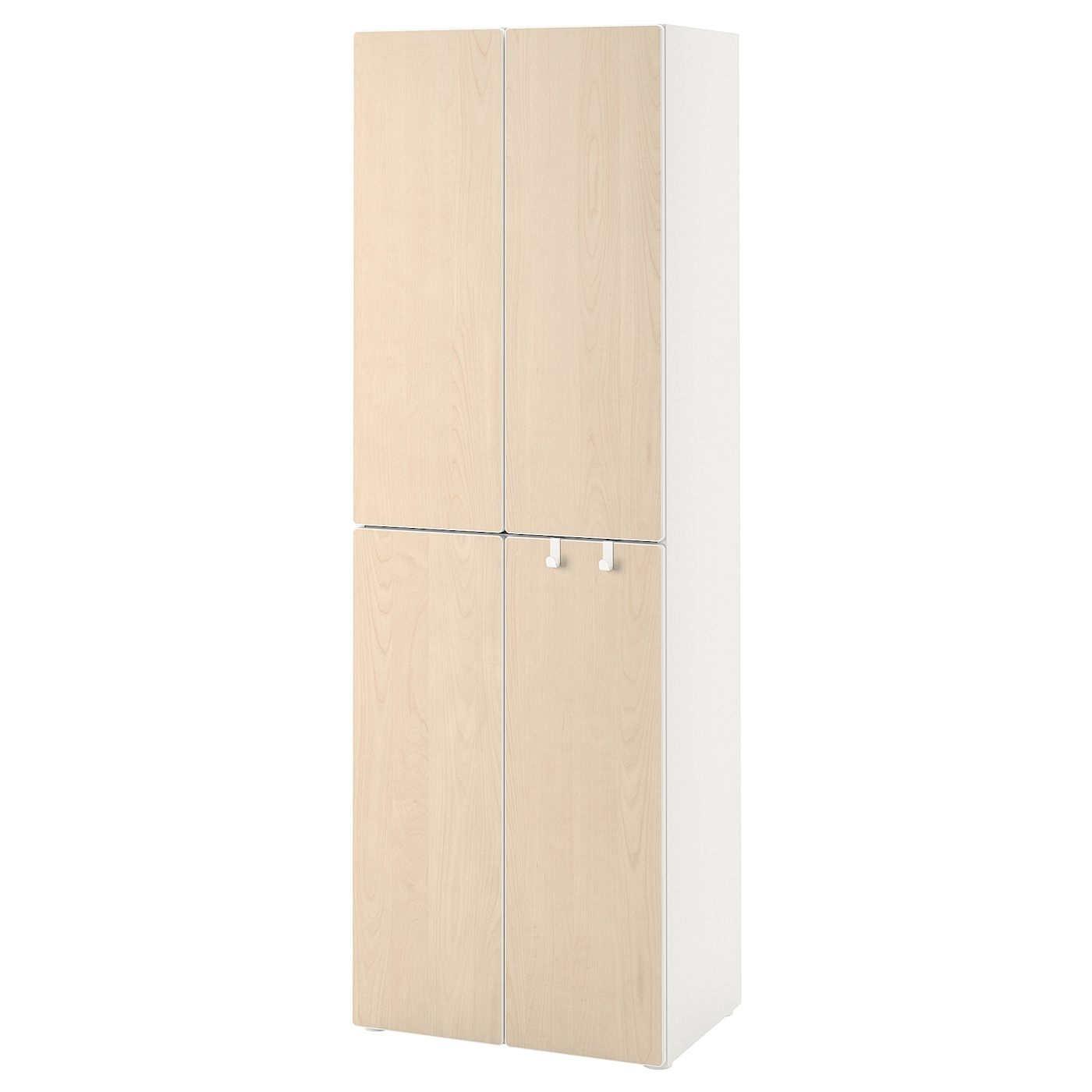 IKEA SMÅSTAD szafa, biały brzoza/z 2 drążkami na ubrania, 60x42x181 cm