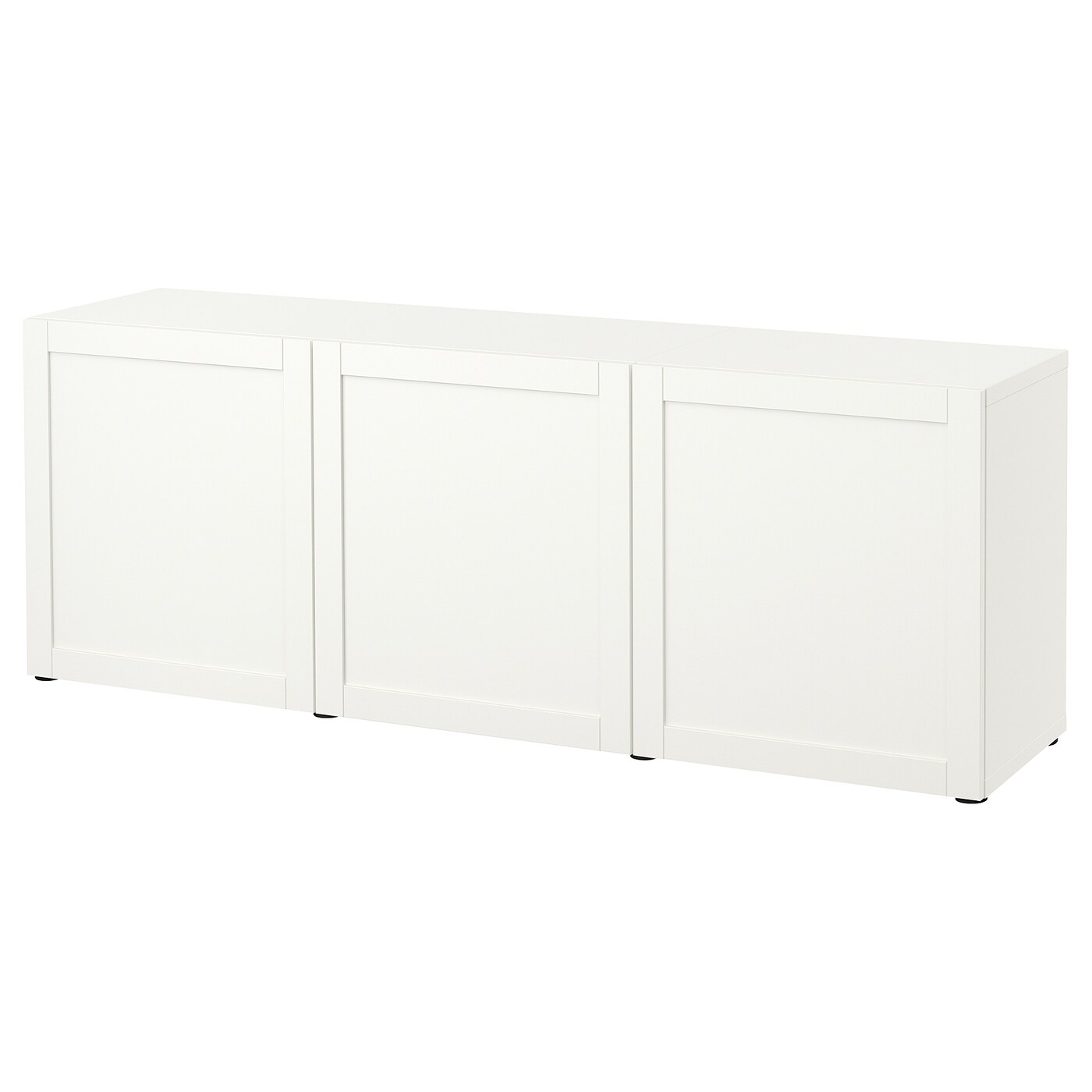 IKEA BESTÅ kombinacja z drzwiami, biały/Hanviken biały, 180x42x65 cm