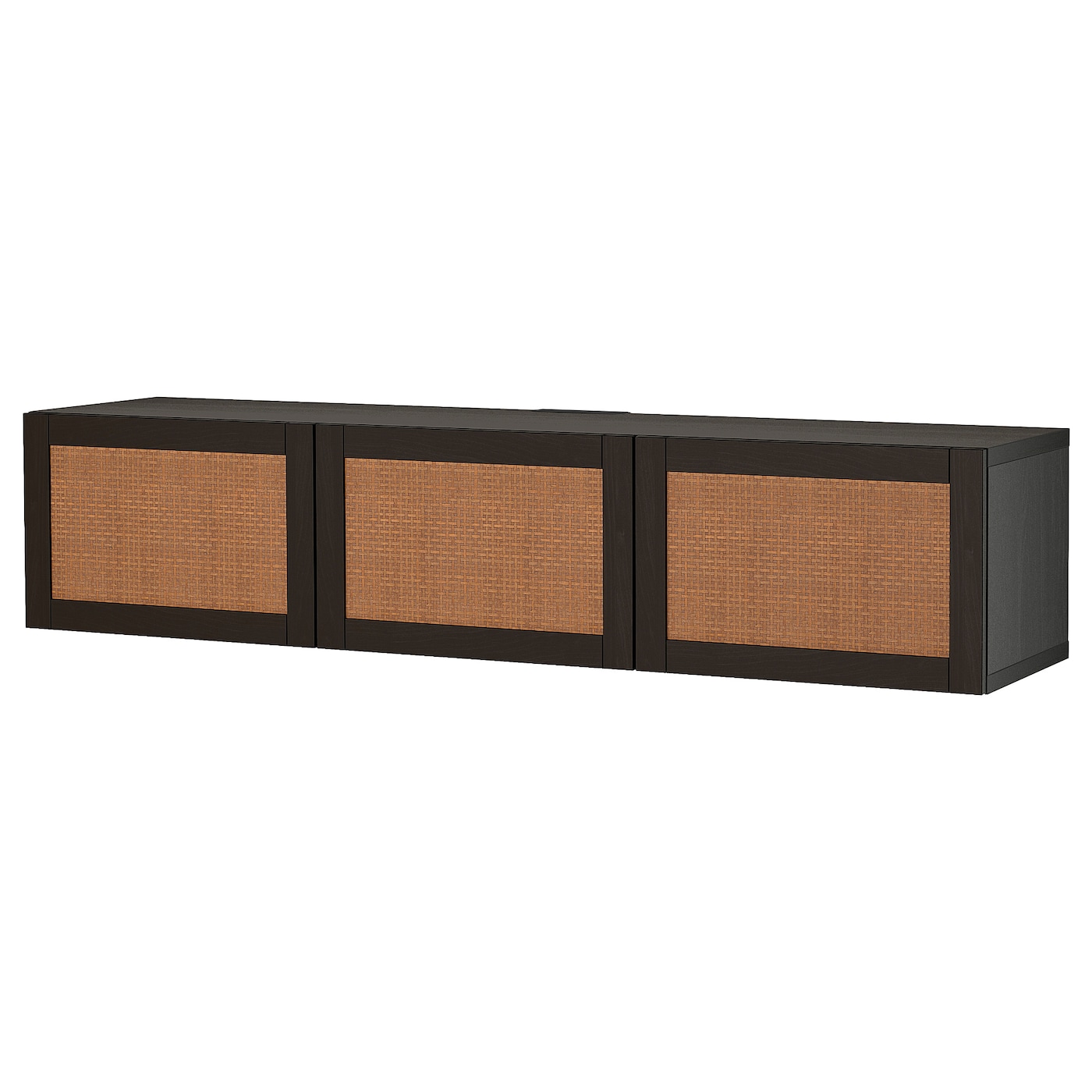 IKEA BESTÅ ława TV z drzwiami, czarnybrąz/Studsviken ciemnobrązowy, 180x42x38 cm
