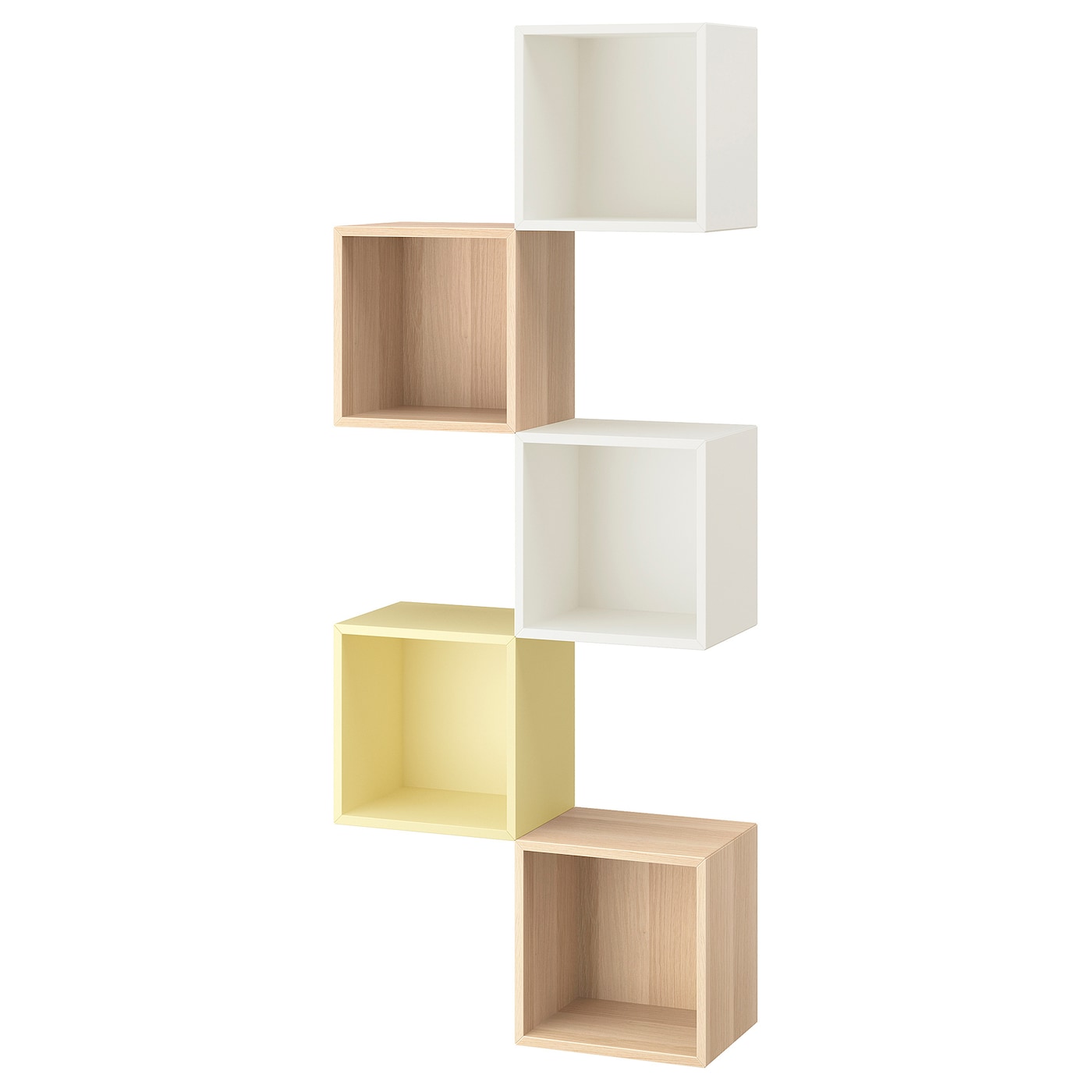 IKEA EKET kombinacja szafek wiszących, wielobarwny/bladożółty