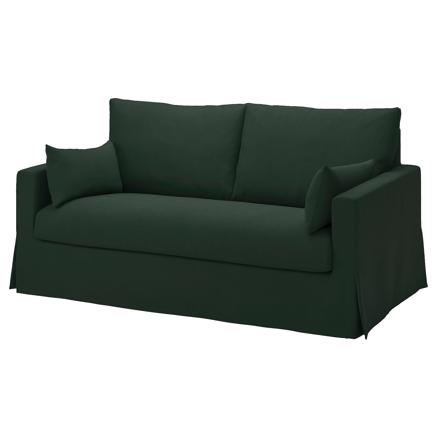 IKEA HYLTARP sofa 2-osobowa, rozkładana, Tallmyra ciemnozielony, Wysokość podłokietnika: 63 cm