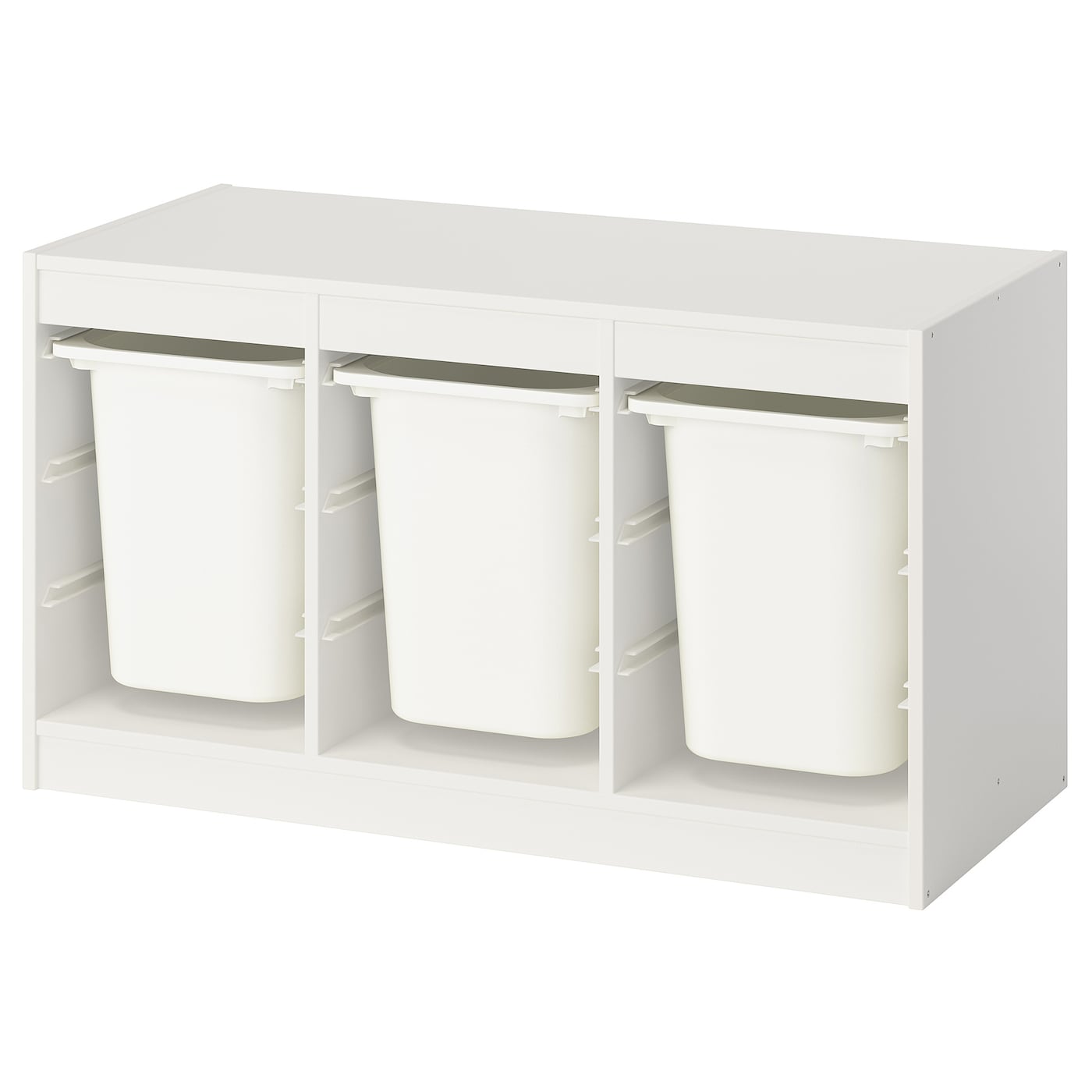 IKEA TROFAST regał z pojemnikami, biały/biały, 99x44x56 cm