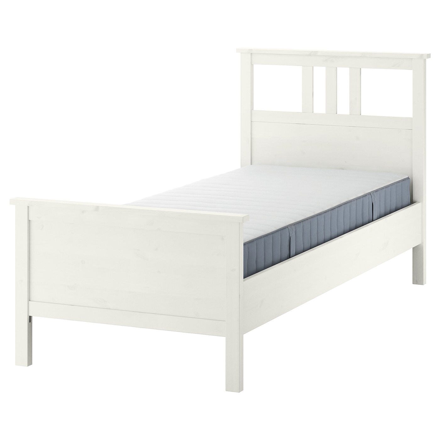 IKEA HEMNES łóżko, biała bejca, 90x200 cm