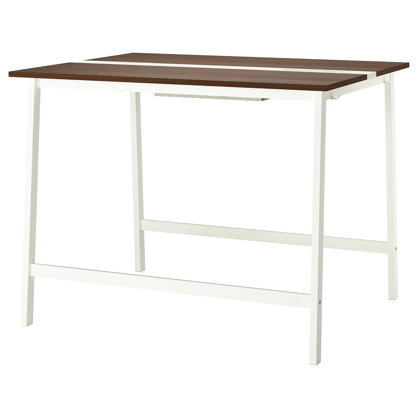 IKEA MITTZON stół konferencyjny, okleina orzechowa/biały, 140x108x105 cm