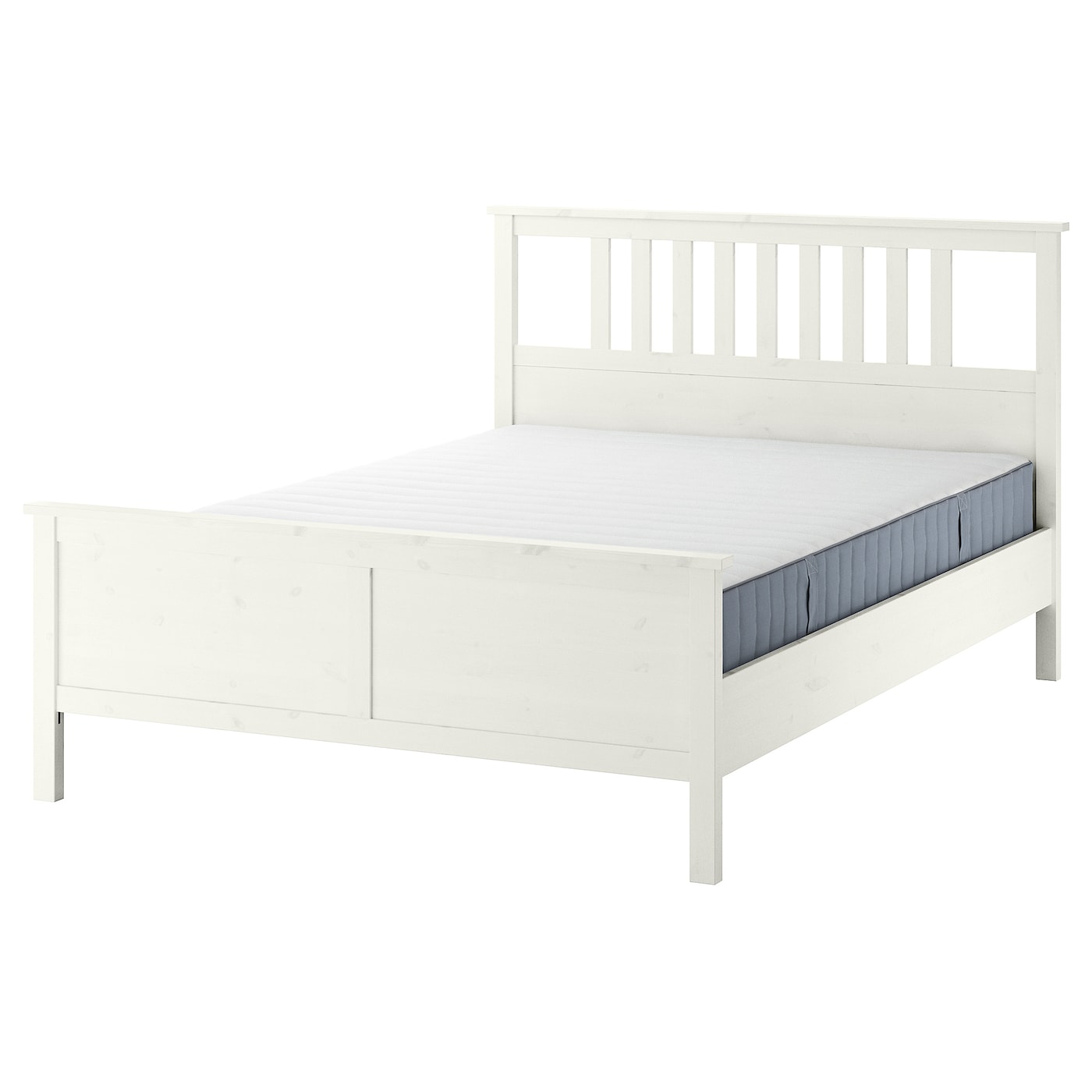 IKEA HEMNES łóżko, biała bejca, 140x200 cm