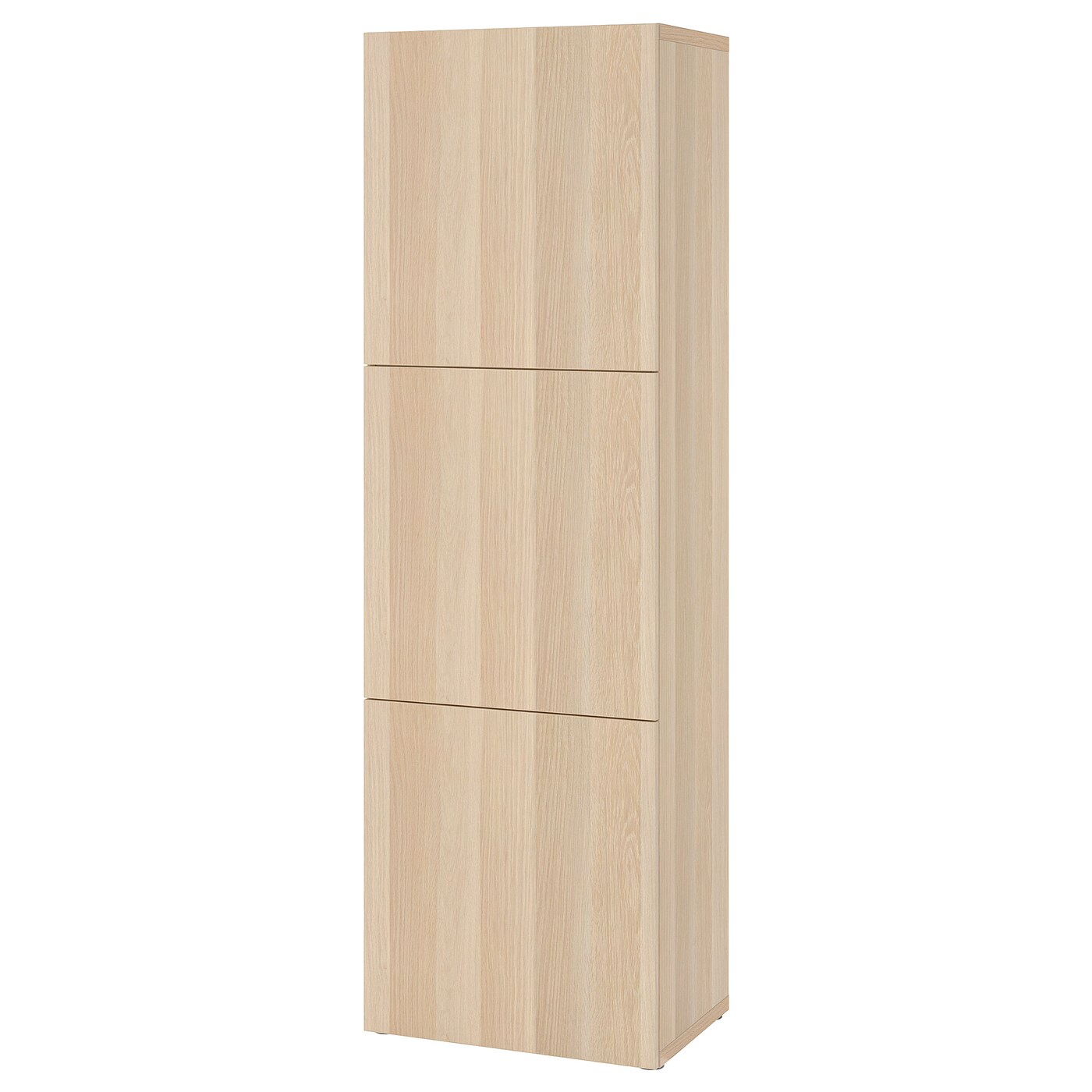 IKEA BESTÅ szafka z drzwiczkami, imitacja dębu bejcowanego na biało/Lappviken imitacja dębu bejcowanego na biało, 60x42x193 cm