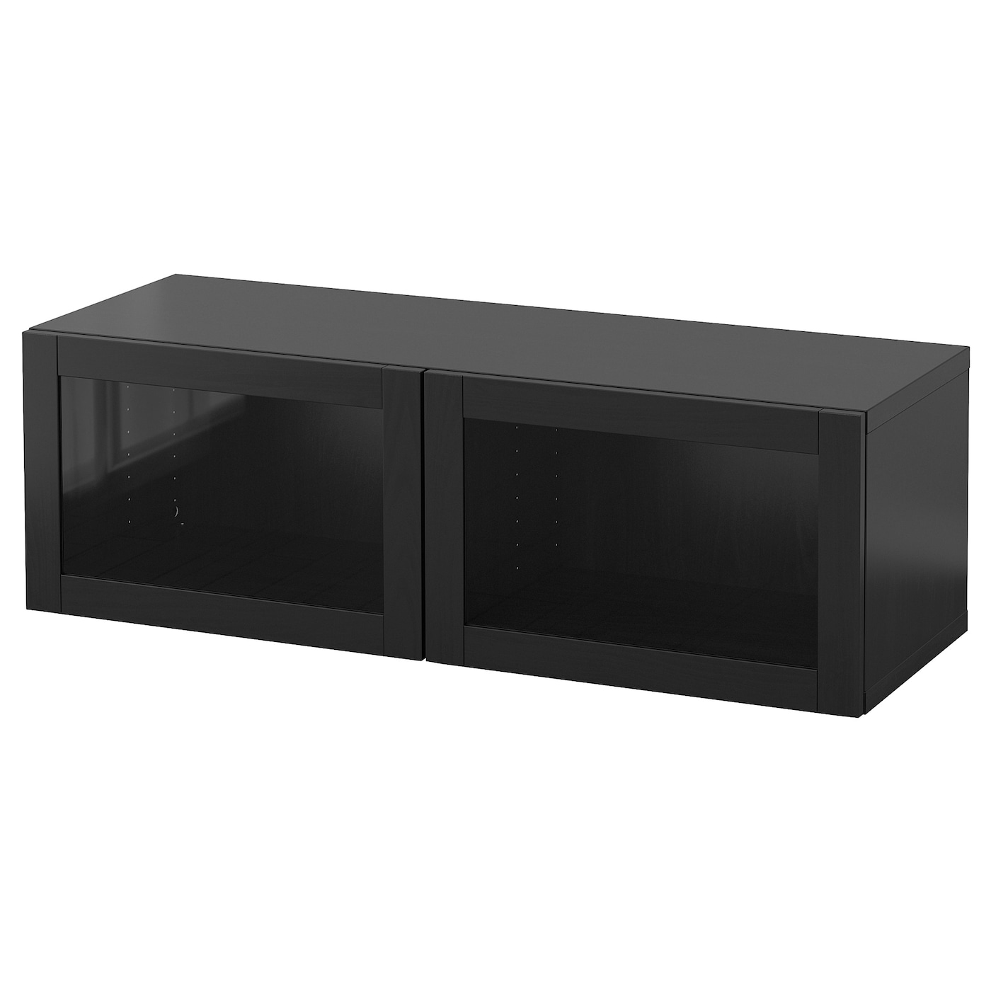 IKEA BESTÅ kombinacja szafek ściennych, czarnybrąz/Sindvik, 120x42x38 cm