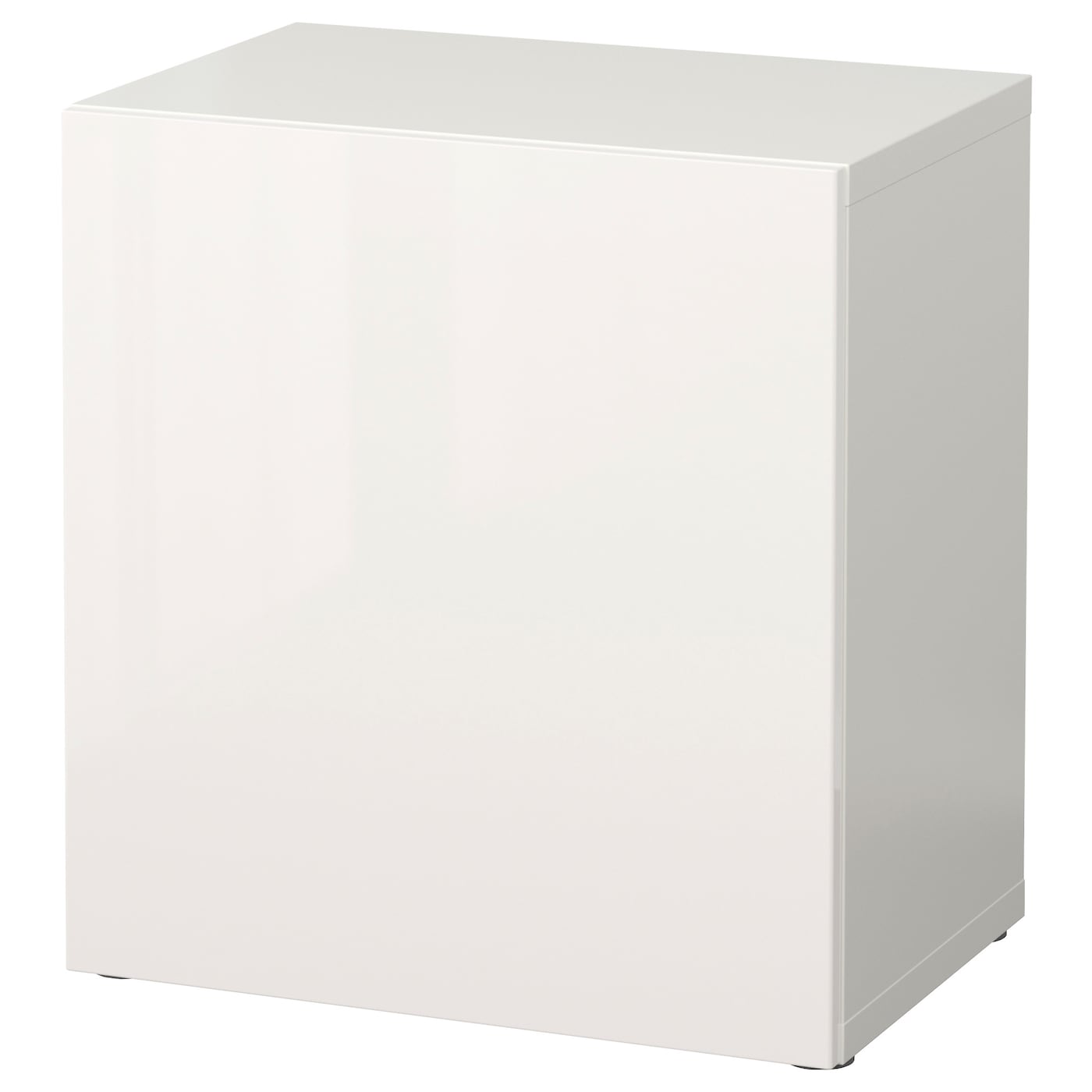 IKEA BESTÅ szafka z drzwiczkami, biały/Selsviken połysk/biel, 60x42x64 cm