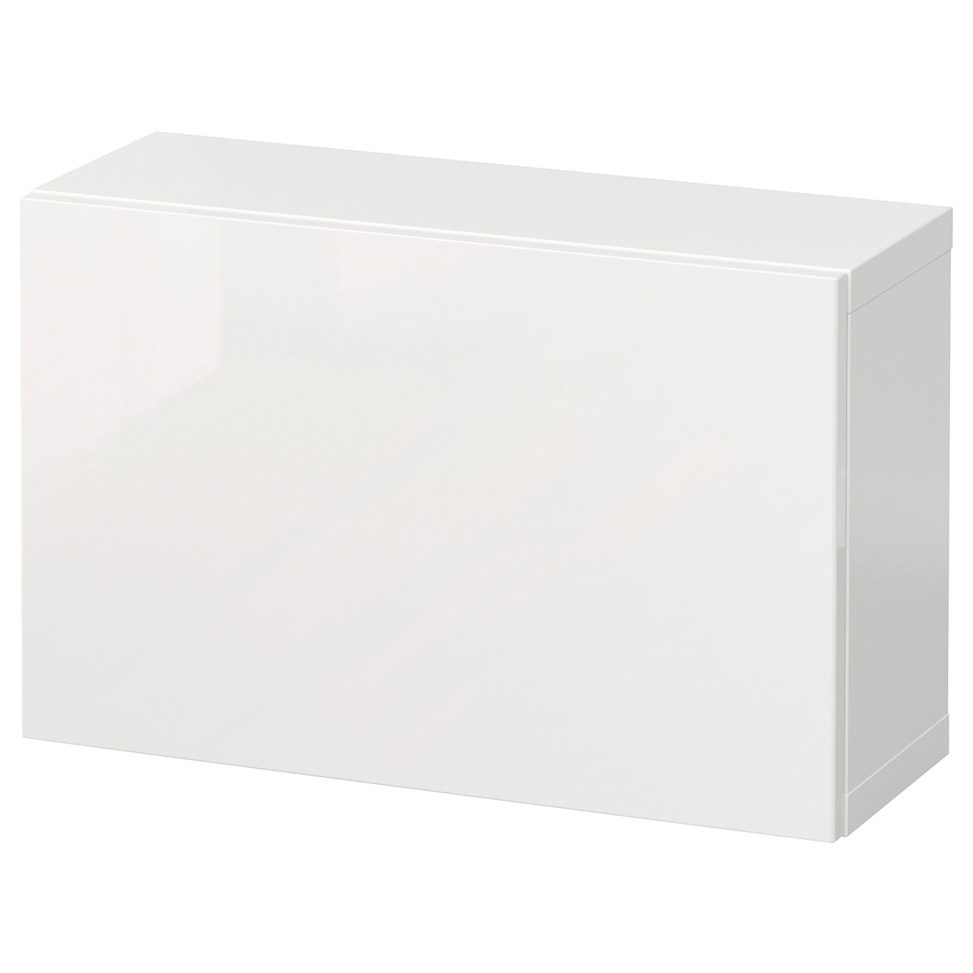 IKEA BESTÅ kombinacja szafek ściennych, biały/Selsviken połysk/biel, 60x22x38 cm