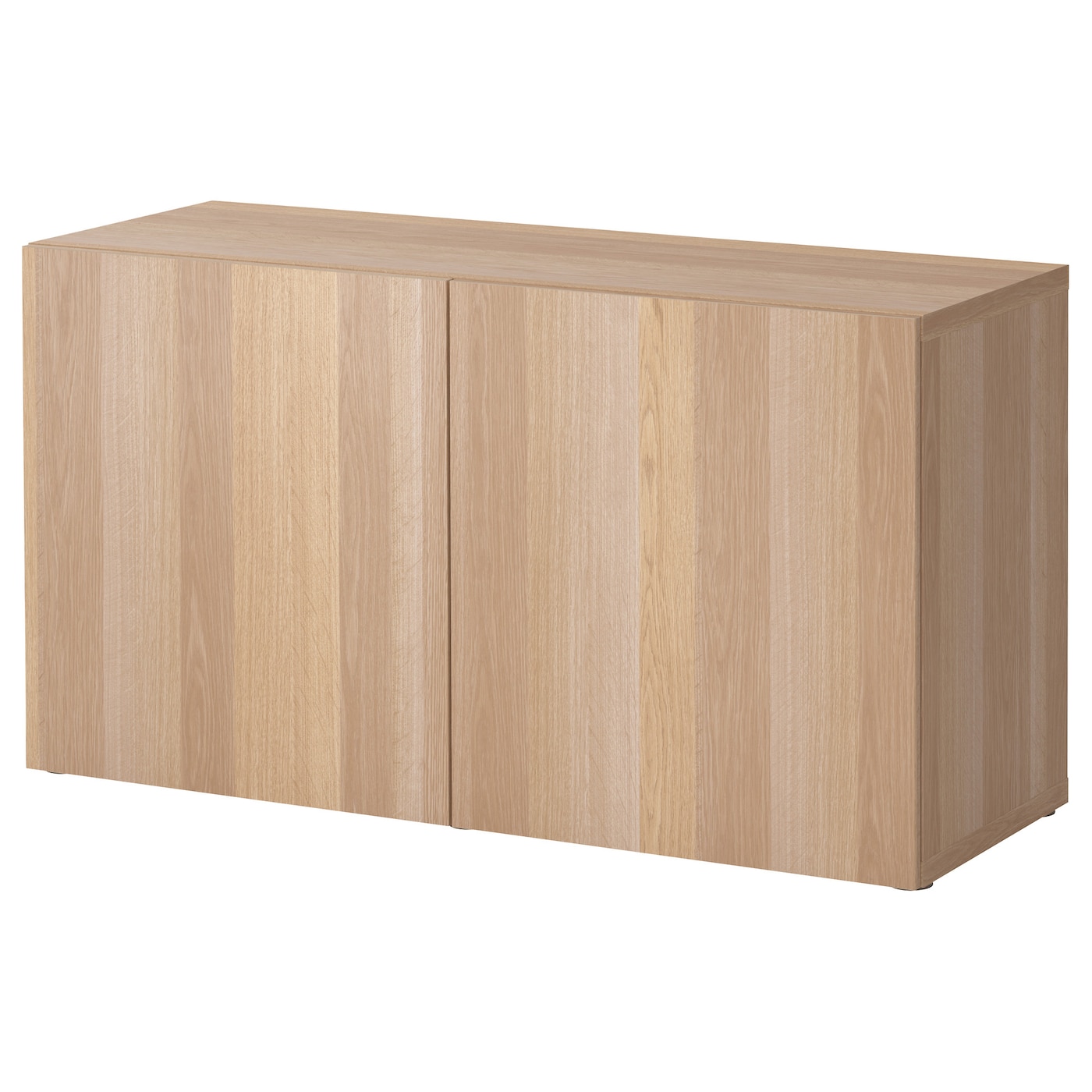 IKEA BESTÅ szafka z drzwiczkami, imitacja dębu bejcowanego na biało/Lappviken imitacja dębu bejcowanego na biało, 120x42x64 cm