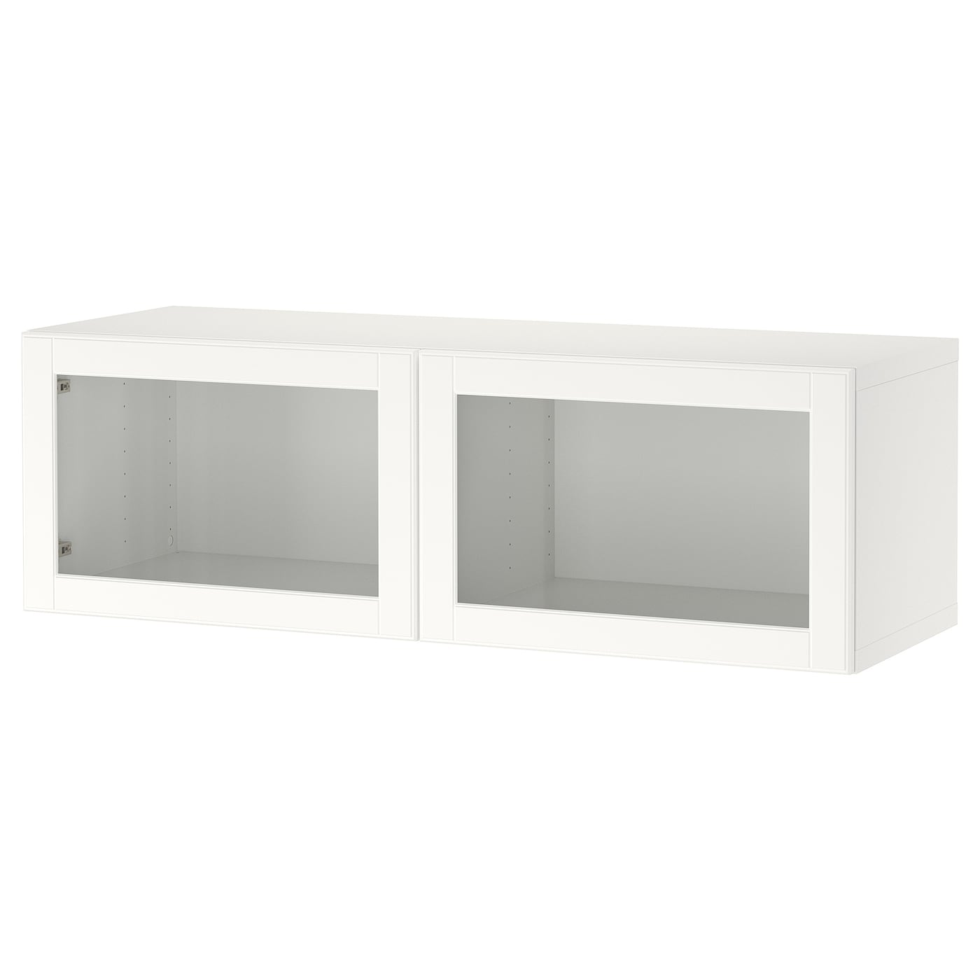 IKEA BESTÅ kombinacja szafek ściennych, biały/Ostvik biały, 120x42x38 cm