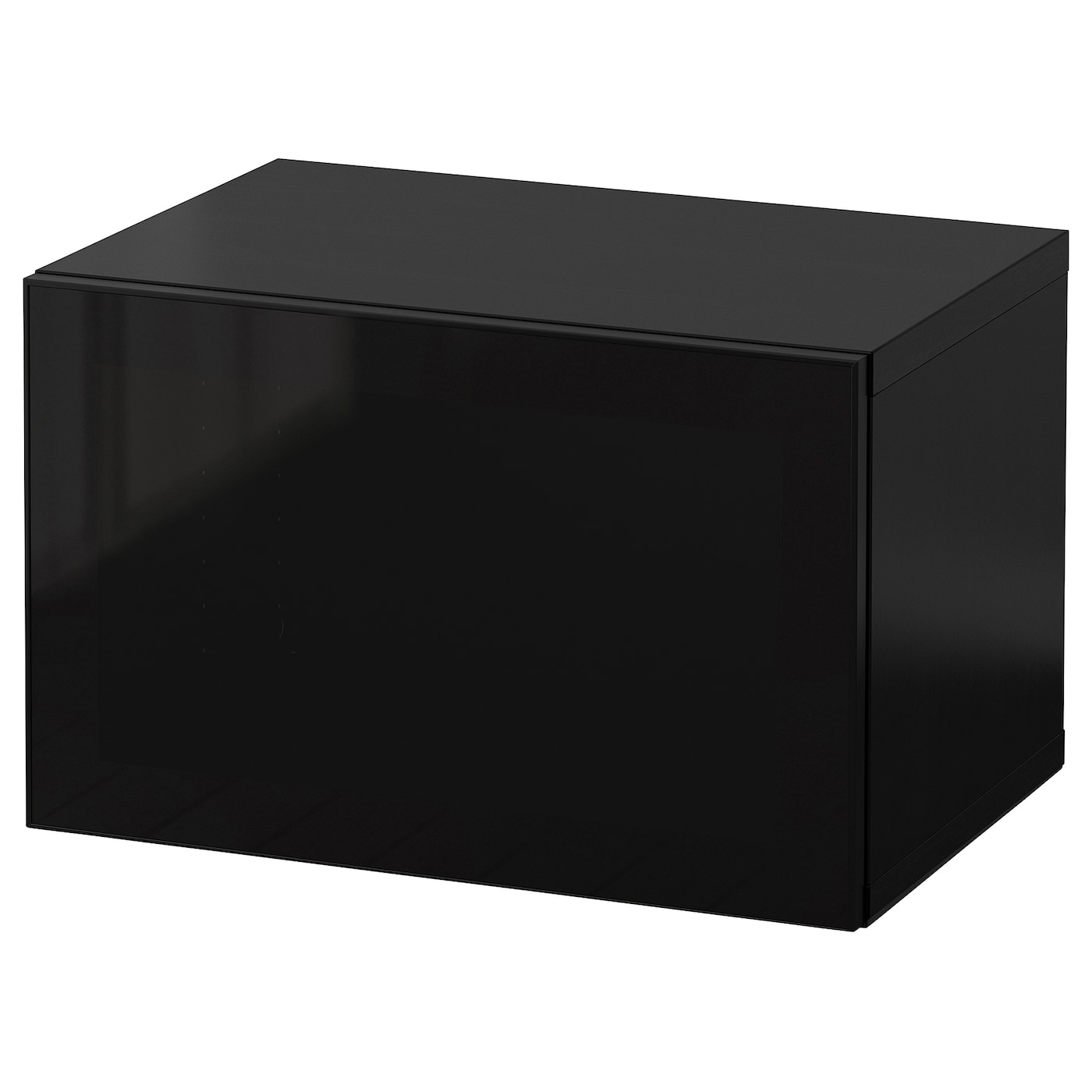IKEA BESTÅ kombinacja szafek ściennych, czarnybrąz Glassvik/szkło, 60x42x38 cm